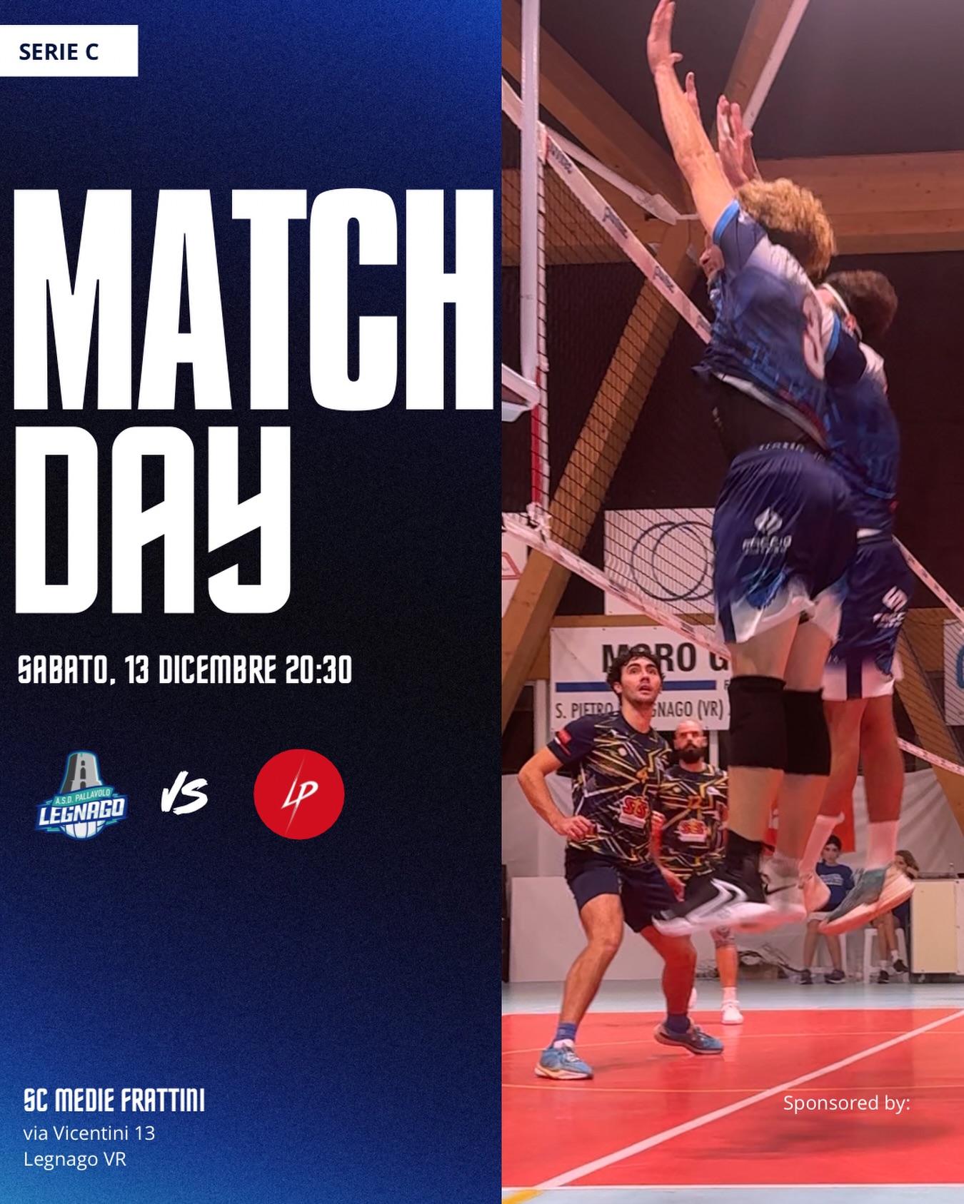 Serie C – 8ª giornata di campionato
Dopo due gare complicate, è il momento di ripartire.
Sabato sera la nostra Pluvitec Legnago torna al Frattini per affrontare Piave Volley, con l’obiettivo di ritrovare ritmo, solidità e punti importanti per la classifica.
📅 Sabato 13 – ore 20:30
📍 Scuole Medie Frattini – Legnago (VR)
🆚 Piave Volley
Vi aspettiamo numerosi per sostenere i ragazzi in questa nuova sfida casalinga!
#asdpallavololegnago