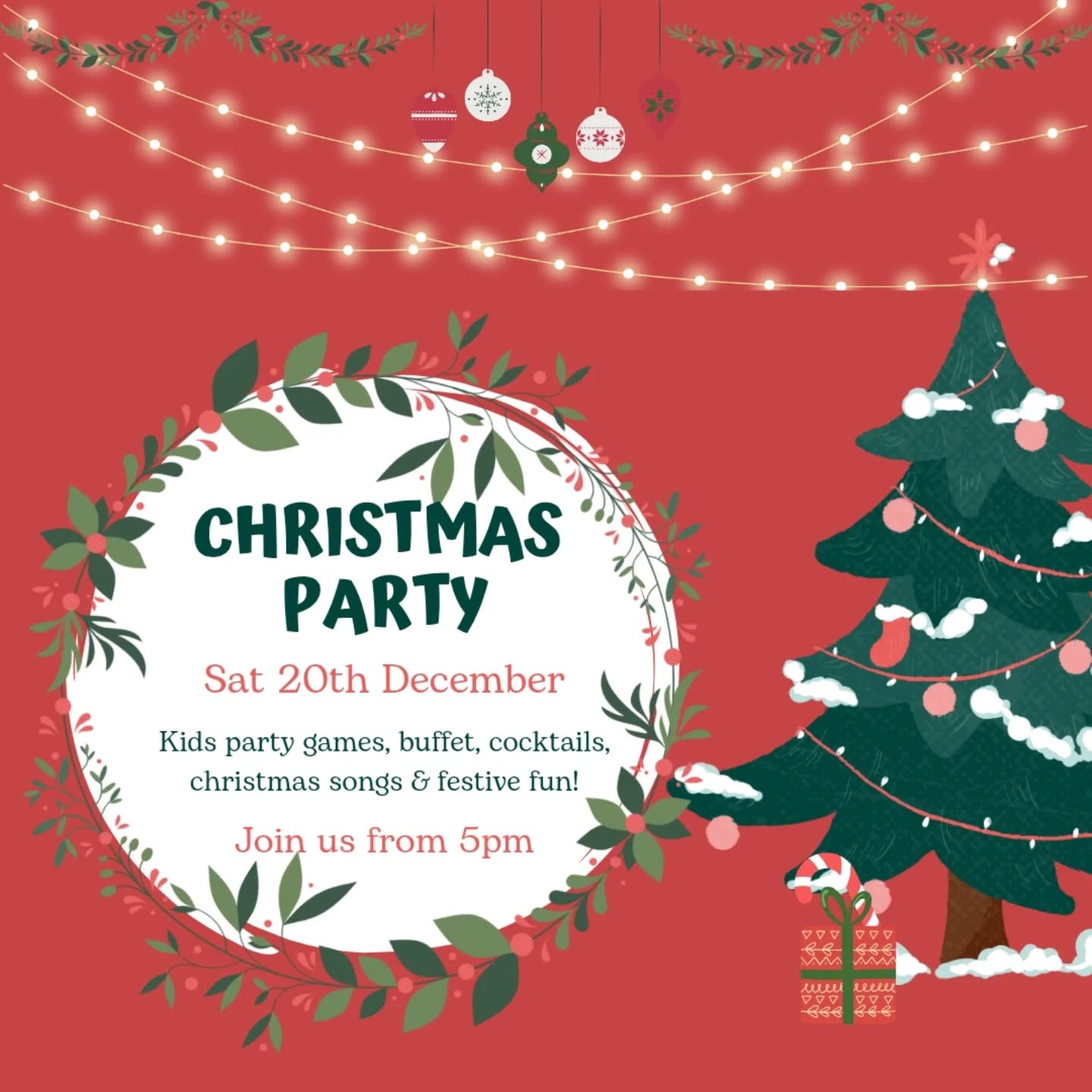 🎄 Christmas Party 🎄
Hope you can all join us this Saturday, Christmas jumpers are encouraged! Kids fun from 5ish, buffet at 7pm.