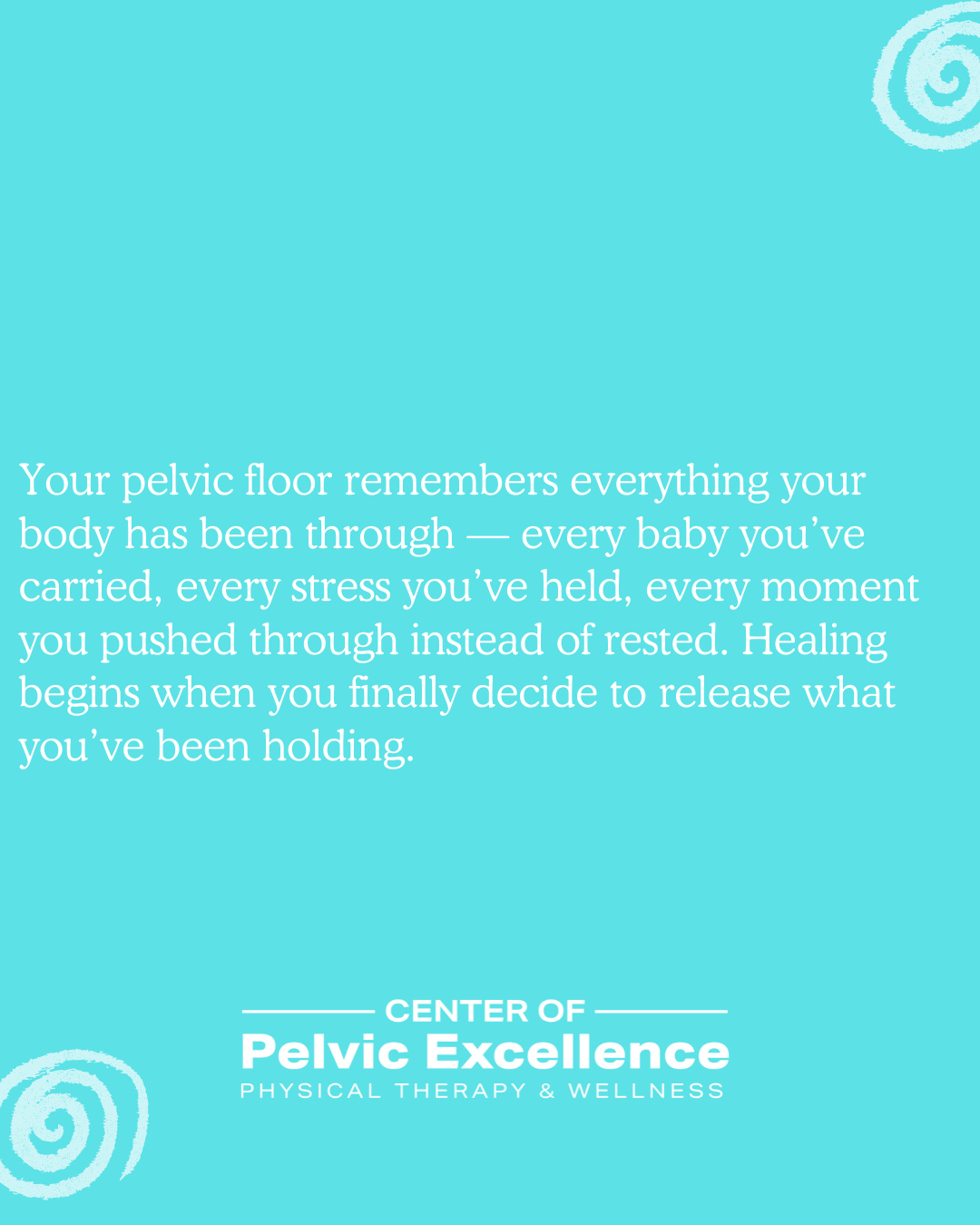 The pelvic floor is powerful. It’s the foundation of your core, your posture, and your overall well-being.
But it’s also a reflection of what you carry — physically and emotionally 💕
Tightness, pain, pressure, even urinary leaks can all be signs that your body is holding tension where it shouldn’t.
Through gentle, personalized therapy, we help you release that tension, rebuild strength, and restore trust between your mind and body.
You’ve carried enough.
Let’s help you release, recover, and rediscover how strong you truly are ✨
---------------
📍 Dallas: 12700 Hillcrest Rd., Ste 149, Dallas, TX 75230 | 📞 (817) 381-5110
📍 McKinney: 3721 S. Stonebridge Dr., Unit 1102, McKinney, TX 75070 | 📞 (817) 381-5177
🌐 Book your session: copept.com