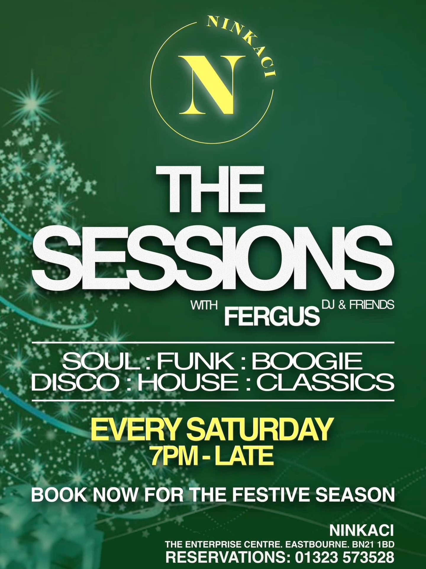 Last weekend was 🔥 and we’re going again TONIGHT.
It’s officially 2 weekends till Christmas, so there’s no better excuse for soul, funk, disco & house classics.
The Sessions @ Ninkaci
📄 The Enterprise Centre, Eastbourne
🎶 Music from 7pm
Let’s make it another big one 🕺✨
#TheSessions #Ninkaci #EastbourneNights #DiscoHouse #SoulFunk #HouseClassics #SaturdaySessions #ChristmasIsComing #EastbourneMusic #GoodVibesOnly