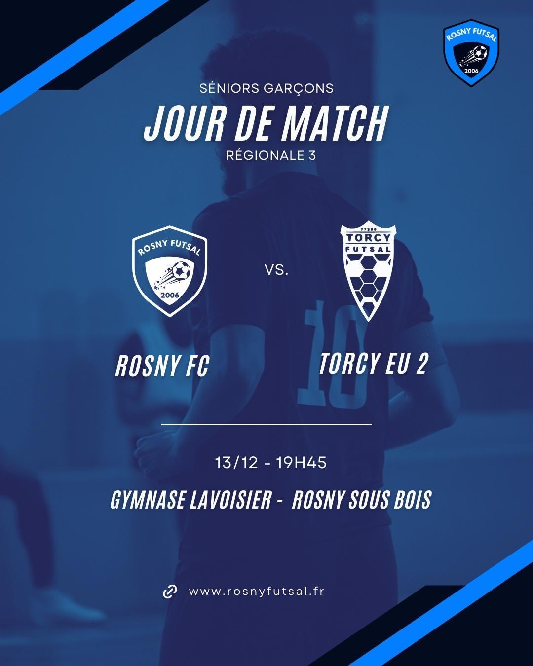 Jour de match ⚽️
@rosny.futsal x @torcyfutsal_
#rosnyfutsal #rosnysousbois #futsal