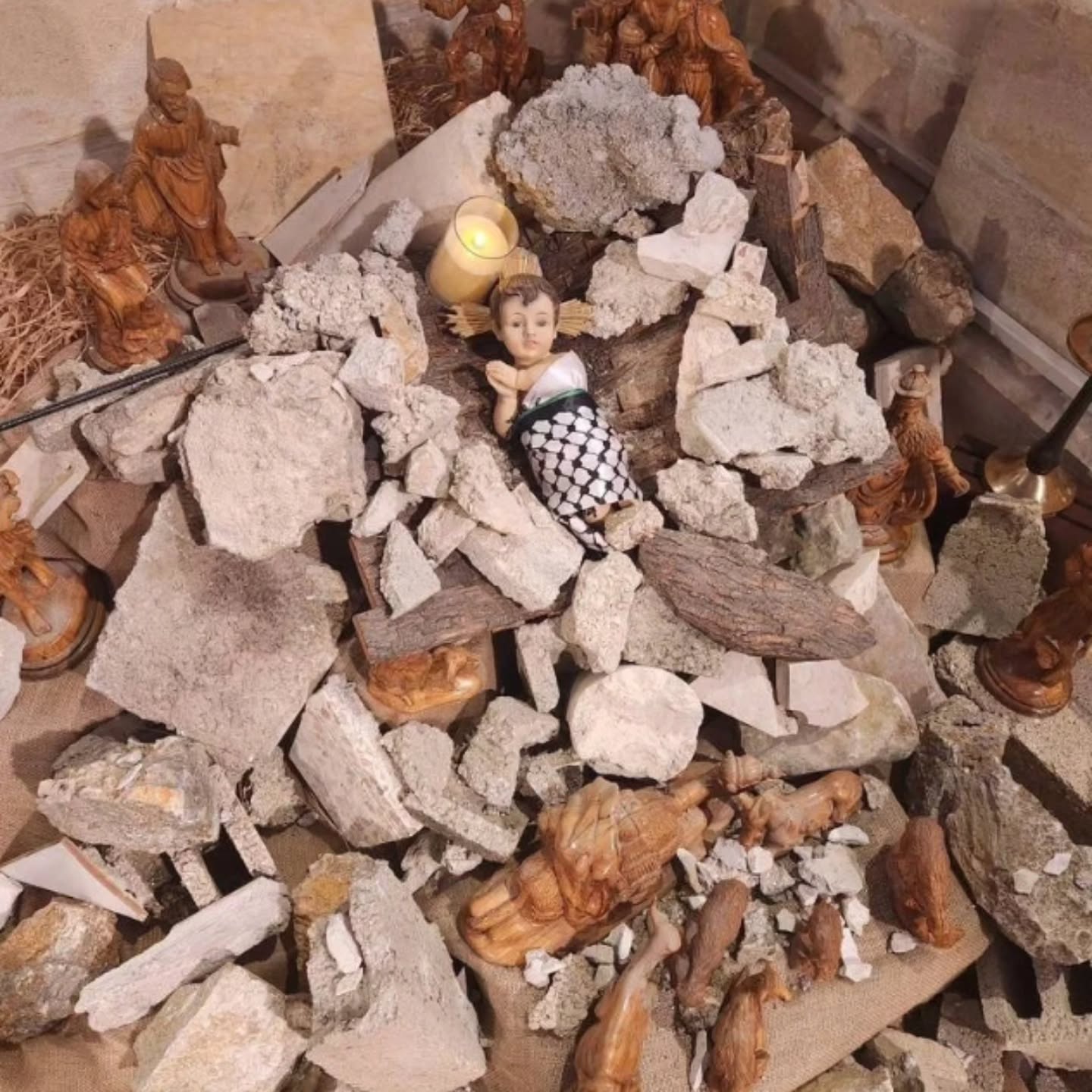 Today we remember that the first Christmas began in a small, occupied place where hope felt fragile and the future uncertain. Christ was born in Palestine, among families living under empire, in a stable on the margins of society. Even there, new life took root.
Christmas teaches us that light does not wait for perfect conditions. It arrives in unlikely places, among unlikely people, and grows through the courage to keep living, caring, and creating community in the midst of struggle.
As we celebrate today, we honor the resilience of those still living in occupied and war-torn lands, and we remember that choosing life is a sacred act. Every gesture of care, every relationship tended, every act of protection or generosity becomes part of the path we make together toward justice and healing.
Christ is born among us again. May we nurture what is emerging, even in darkness.
May we become a people who make way for life to flourish.
📷:Munther Isaac
#BelovedCommunityCharlotte #CLT #RootedandRadical