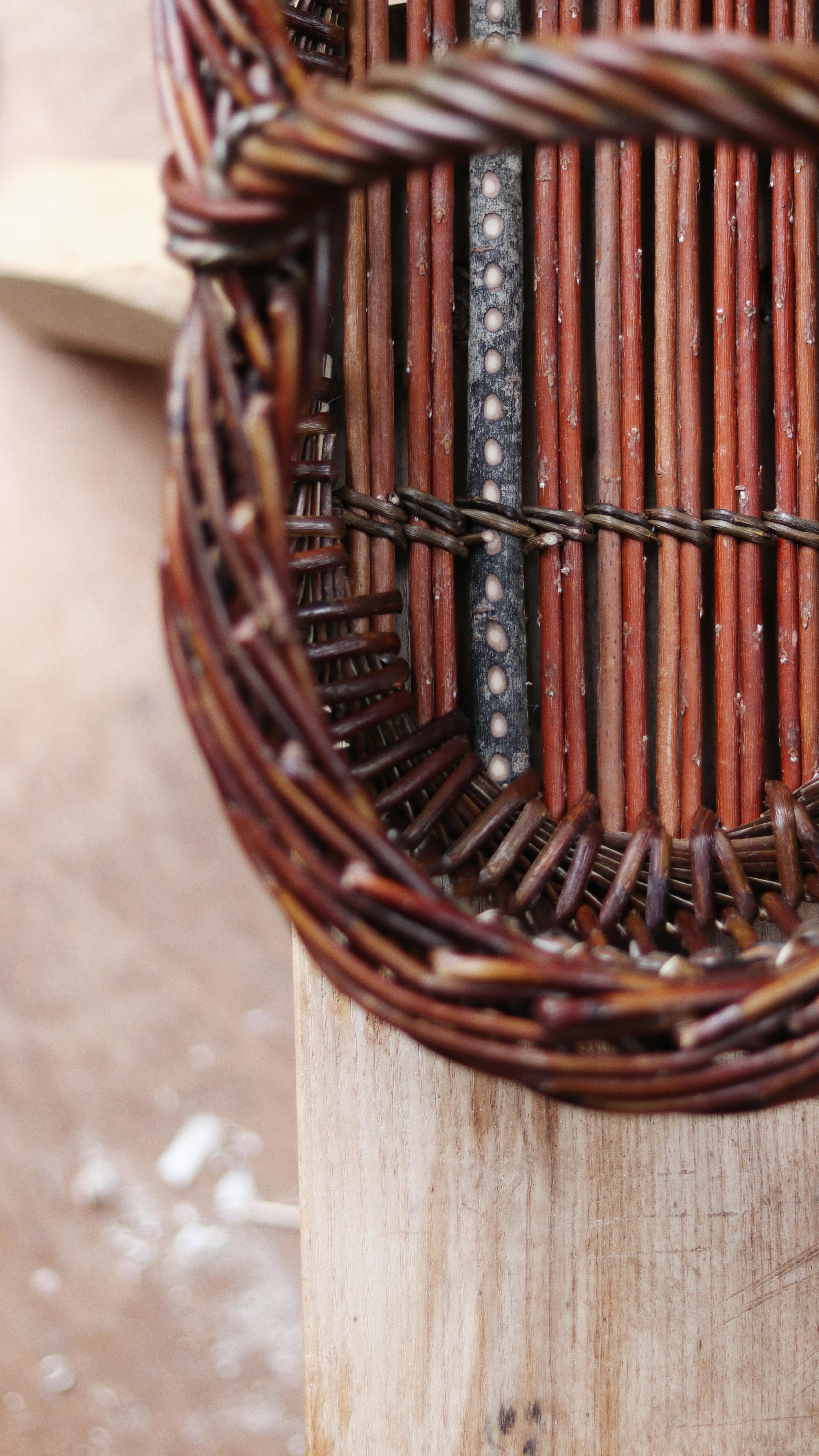 Carving these small indentations with a curved hook knife like this leaves these little concave bowl like marks in the surface of the willow, and the round shape of the white wood underneath which is revealed echoes the clean cut ends of the willow rods we weave with.
The knife I’m using here was made for spoon carving, something I dabbled with long before I wove my first basket; it’s good to find another connection between the two and it has sparked more ideas already.
Over winter, when it’s warm enough in the workshop, I really enjoy experimenting with new ideas like this, and these seeds need plenty of time to germinate and grow.
•
#contemporarycraft #basketmaking #basketry #contemporarybasketry #willow #willowweaving #handmade #madebyhands #creativeprocess #woodcarving