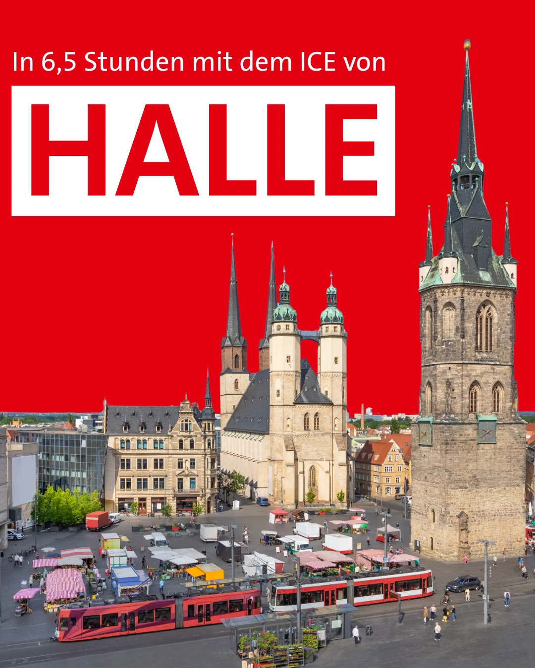 𝗛𝗮𝗹𝗹𝗲 𝗳ä𝗵𝗿𝘁 𝗷𝗲𝘁𝘇𝘁 𝗱𝗶𝗿𝗲𝗸𝘁 𝗻𝗮𝗰𝗵 𝗣𝗮𝗿𝗶𝘀
In 6,5 Stunden geht es seit heute täglich von Halle ohne Umstieg nach Paris. Das macht Halle attraktiver für alle, die hier leben und trotzdem europaweit unterwegs sein wollen.
Halle kann Großstadt!