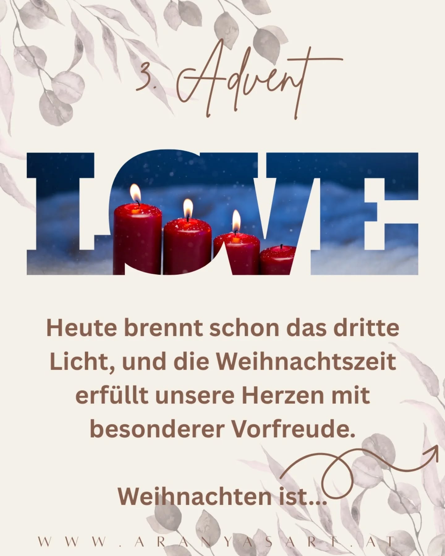 Heute brennt schon das dritte Licht, und die Weihnachtszeit erfüllt unsere Herzen mit besonderer Vorfreude 🕯️🕯️🕯️.
In der Hektik des Alltags nehme ich mir einen Moment, um an den wahren Wert dieser Zeit zu erinnern. Was ist Weihnachten für dich? Für mich ist es:
❤️ Herzenswärme, Hoffnung, Mitgefühl und die reine Freude am Schenken.
Ein Geschenk, das von Herzen kommt, schafft magische Momente! Swipe nach rechts und lies, wie die liebe Monika sich über das Katzenpfoten-Armband gefreut hat.
Solche Nachrichten machen meine Arbeit bei so besonders. 🥰🫂🌟
Danke für das tolle Feedback, liebe Monika! Deine Freude ist für mich das größte Geschenk 🥹🥰
Mit diesem Zeilen wünsche ich allen einen wunderschönen 3 Advent Sonntag 🌟
Und ganz viel glück bei der heutigen Verlosung des Gewinnspiels 🍀🫂🌈
Herzliche Grüße
Katharina
@aranyasart
#AranyasArt #3Advent #WeihnachtenIstLiebe Katzenliebe Dankbarkeit