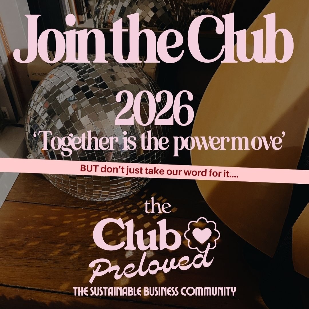 Step Into 2026 Bold, Visible & Unstoppable👇🏼
Small business owners, founders, and sustainable brands, this is your sign. The Club Preloved is where conscious brands get seen, supported, and celebrated.
The Club Preloved exists for one reason:
to help small sustainable businesses grow, get visible, and feel supported, together.
Our members say it best:
“The Club Preloved has changed everything for my business. Visibility, community, support. I feel like I finally belong.”
“Nothing short of extraordinary. Love being part of the Club.”
This isn’t just a membership. It’s a movement for sustainable businesses, vintage resellers, ethical brands, and conscious creators to rise together and make 2026 the year you thrive.
🪩 Want in? Comment CLUB and I’ll send you all the details directly Or apply directly via theclubpreloved.com
TOGETHER is the powermove of 2026. Make it yours too!
TCP x