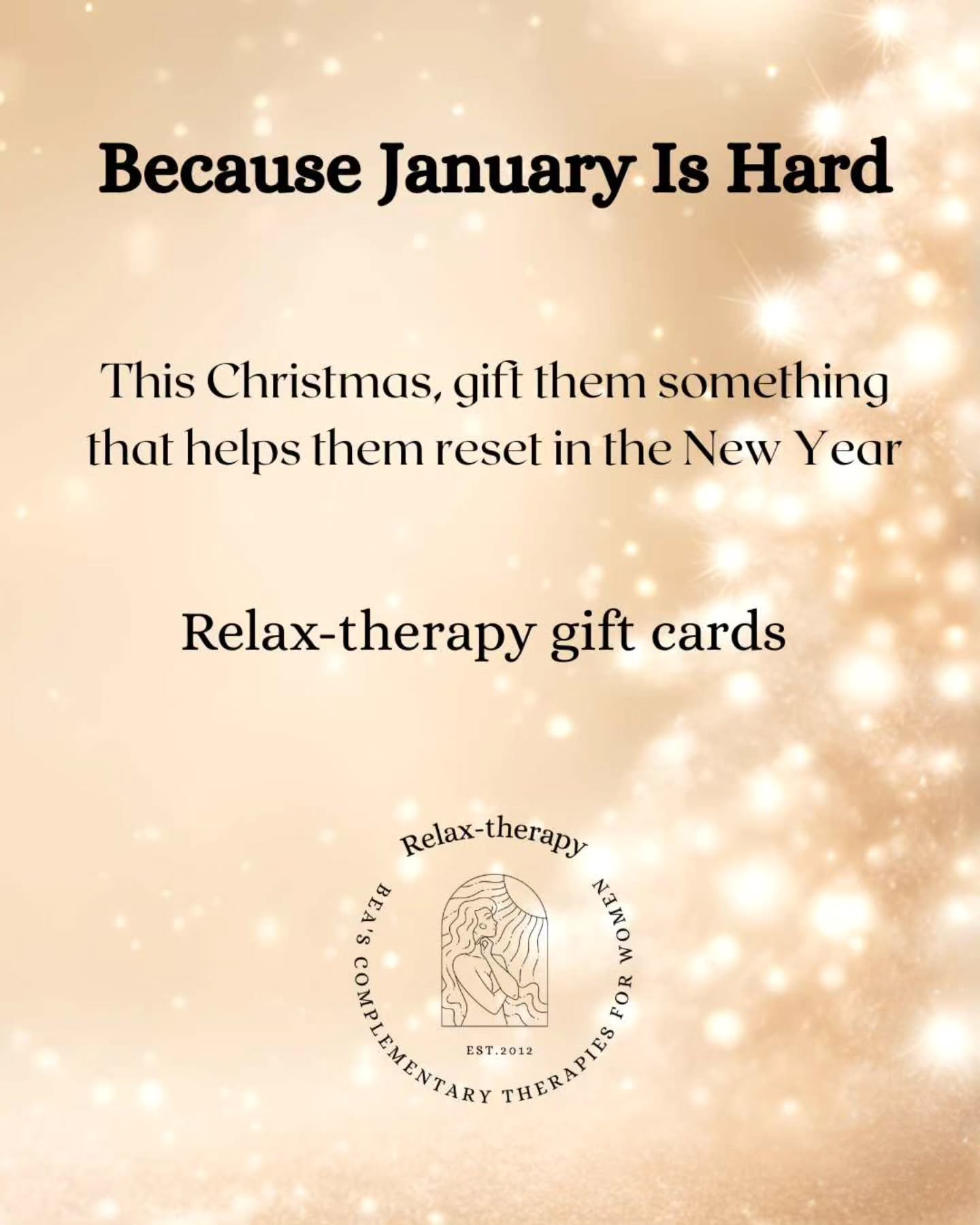 Every December I see how tired people really are.
The busy build-up, the pressure to do everything, to be everything… and then January arrives and the body finally asks for rest.
That’s why I created my gift cards — not as “a treatment”, but as a pause.
Something that supports the nervous system and helps the body reset when it needs it most.
If you’re looking for a Christmas gift that still matters in the New Year, this is a really thoughtful one 🤍
Digital gift cards are available — easy to send, and there when they’re ready.
Message me or use the link in bio to arrange ✨