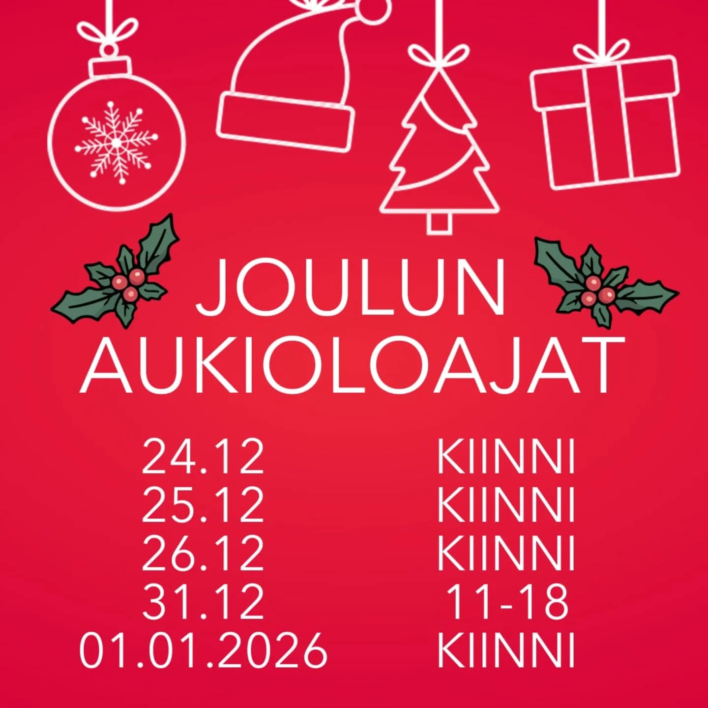 🎄 Taco Niton joulunajan aukioloajat 🌮
Joulu kolkuttelee ovea ja tacot paistuvat vielä hetken ennen kinkkuja!
Palvelemme joulun aikaan seuraavasti:
📅 24-26.12 kiinni. 31.12 11-18 ja 01.01.2026 kiinni
Kiitos teille kaikille ihanille asiakkaille kuluneesta vuodesta. Toivotamme jokaiselle oikein mukavaa joulun odotusta ja rauhallista, herkullista joulunaikaa ❤️
Jouluna taika on tortuissa,
mut joskus se piilee myös tortilloissa.
Kun salsa säihkyy ja taco on kuuma,
unohtuu hetken lahjat ja lumiauma 🌮🎅
Nähdään vielä ennen joulua tai viimeistään kinkun jälkeen!
#TacoNito #JoulunAukioloajat #TacoJoulu #JoulunOdotus #TurkuEats #approvedbymexicans #tacos #joulu