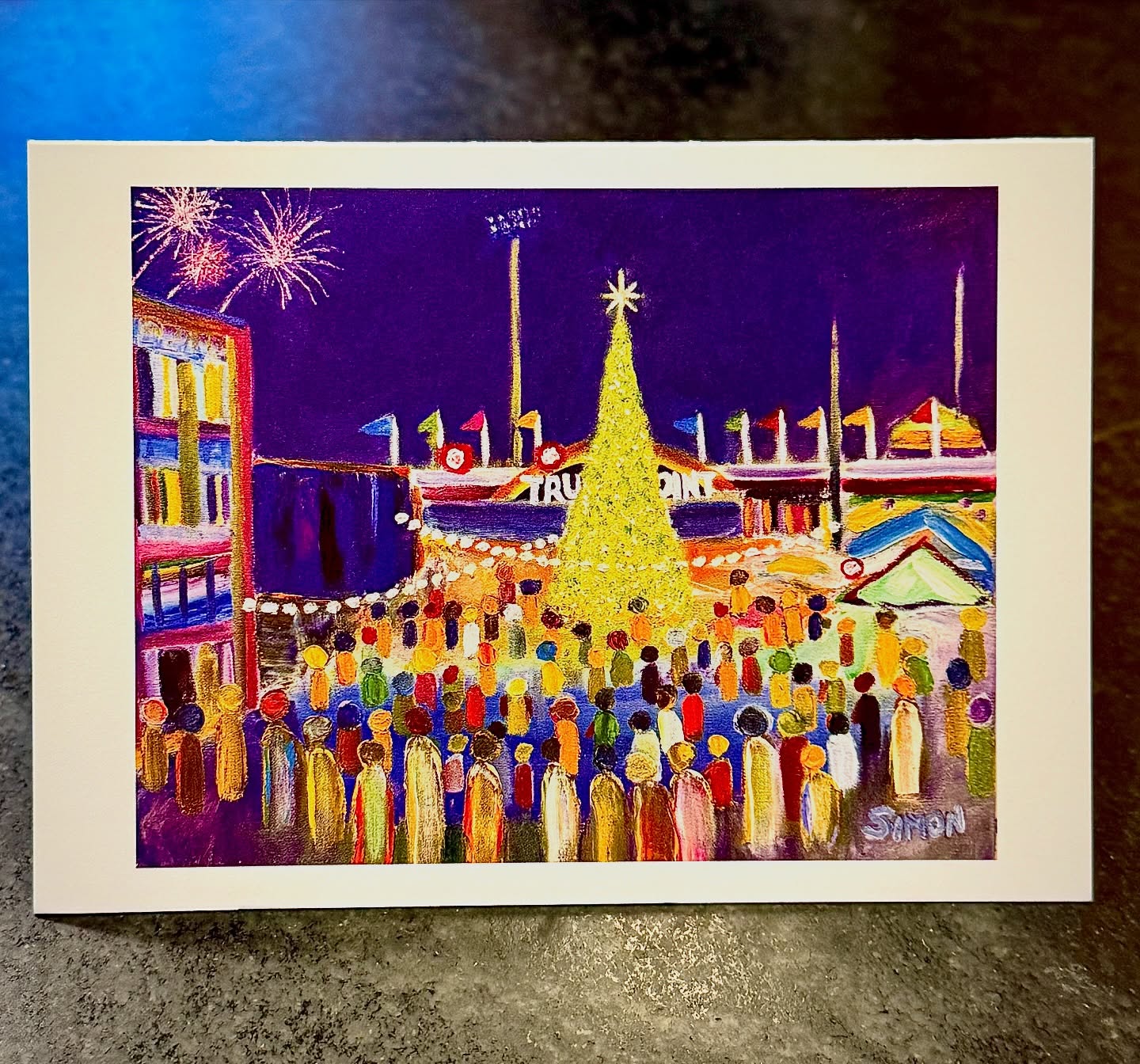 A fun project. 5 of us from @studio136gallery created artwork as a donation for a 5 pack holiday note card set for @visithighpoint .
I did mine inspired by the 2024 Christmas Tree Lighting ceremony at Truist Point.
@lauriemendenhall ‘s Fox in the Courtyard is my fav.
The 5 packs are a fundraiser available at @visithighpoint
Original art & note cards available at @studio136gallery
🎨🎄
#christmascards #visithighpoint #holidayart