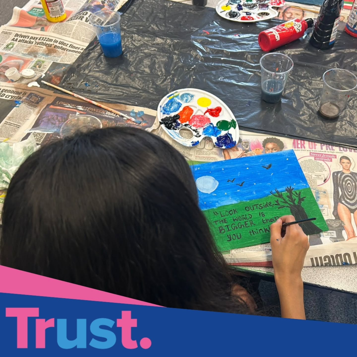 This session began with blank canvases and total creative freedom. Each girl created a self-portrait with no rules or expectations, expressing who she is in her own way. Some planned carefully, others followed instinct, and every piece reflected individuality and confidence.
With gentle support from Tiffany - offering reassurance and helping shape ideas into words without directing the work - the space remained safe, empowering and fully led by the girls.
One girl shared it was the first time she’d ever been allowed to paint exactly what she wanted. That moment captured everything.
This is why Empower Her matters. When girls are given space and trust, they build confidence, voice and self-belief.
@jasonrobertsfdn @johnlyonscharity @alpertoncs