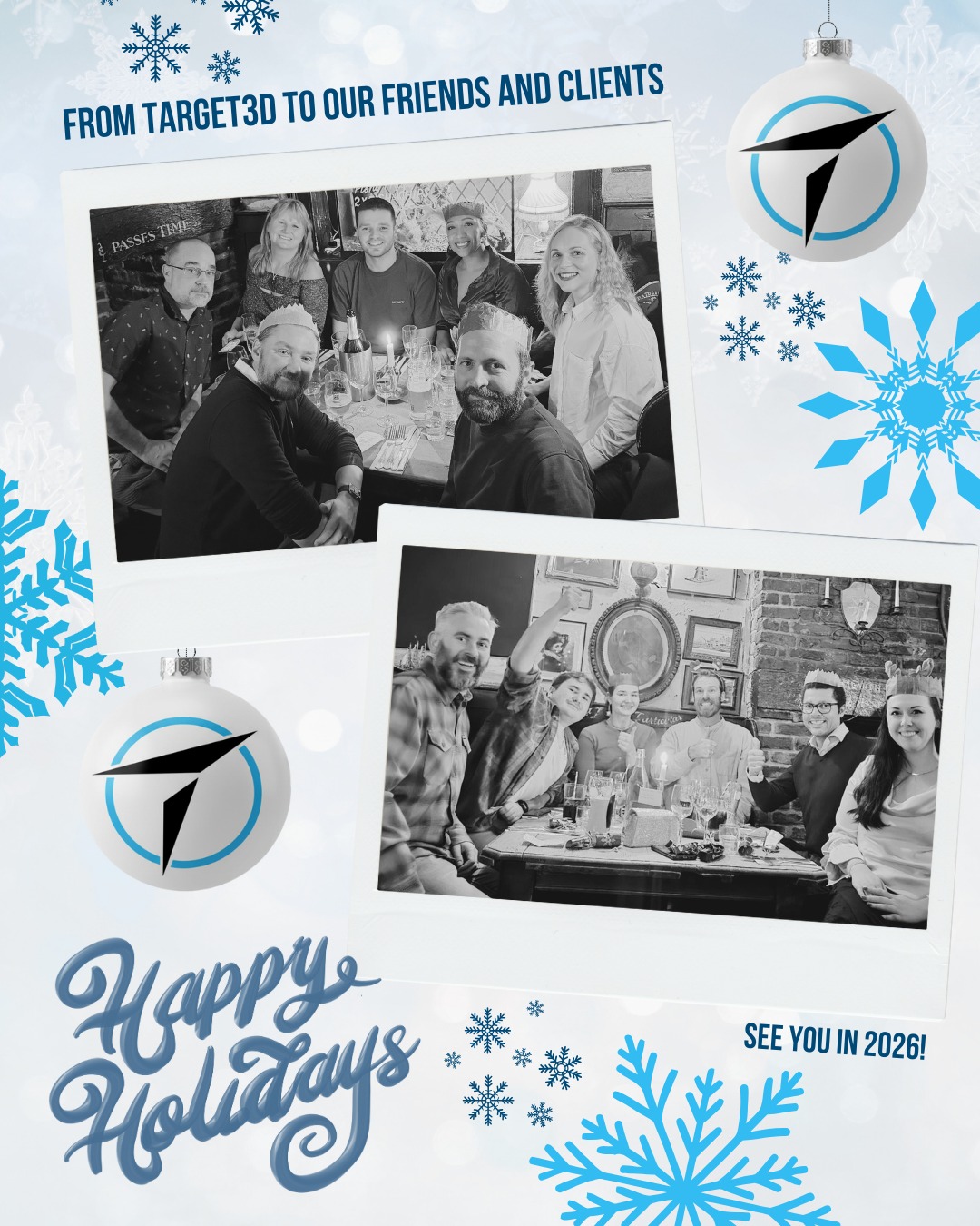 As the year draws to a close, we’d like to wish all our friends and clients very happy holidays and a wonderful New Year. Thank you for your support in 2025, and we can’t wait to see you in 2026!
#StayOnTarget #TheMechanicsBehindCreativity #Target3D