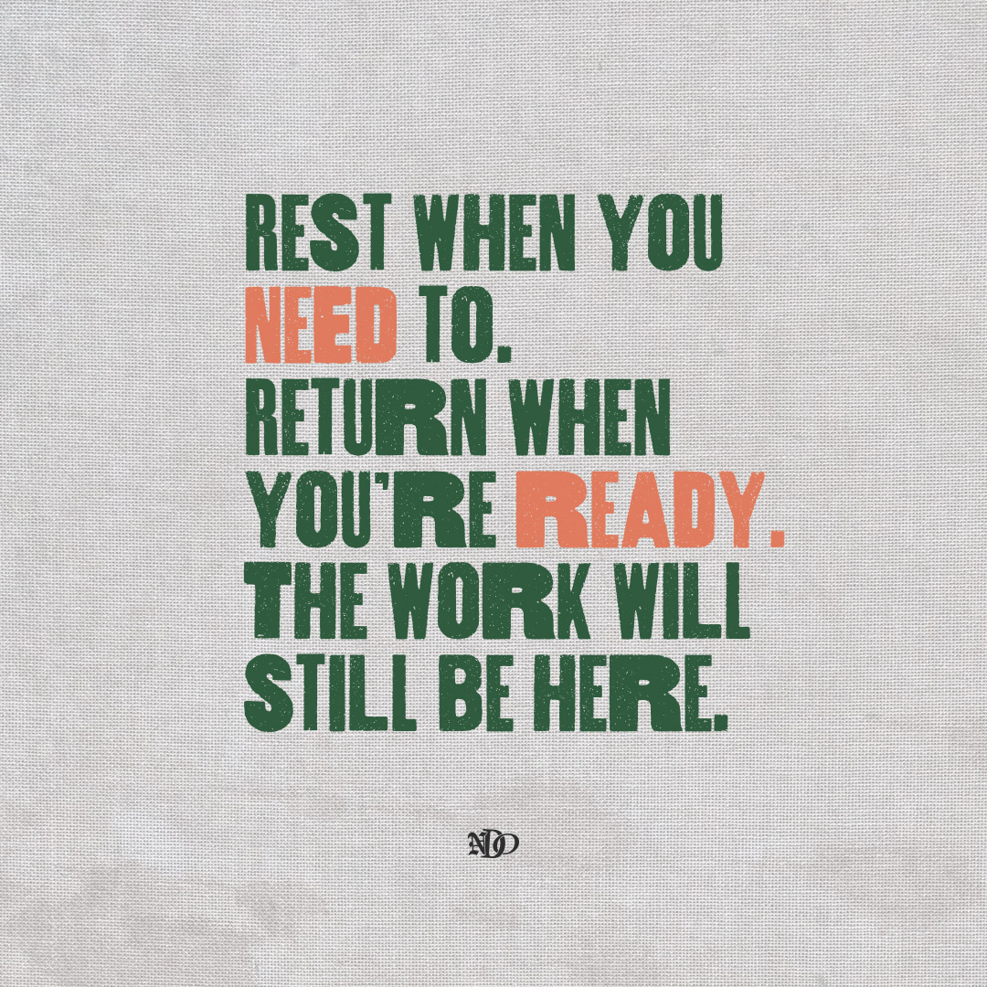 Do you give yourself a break? Taking time to rest is key to staying sustainable. It’s okay to take a step back so you can come back feeling centered and focused. The work keeps going because people genuinely care about the long haul. Stay in the loop—sign up for the newsletter and return when you’re ready.