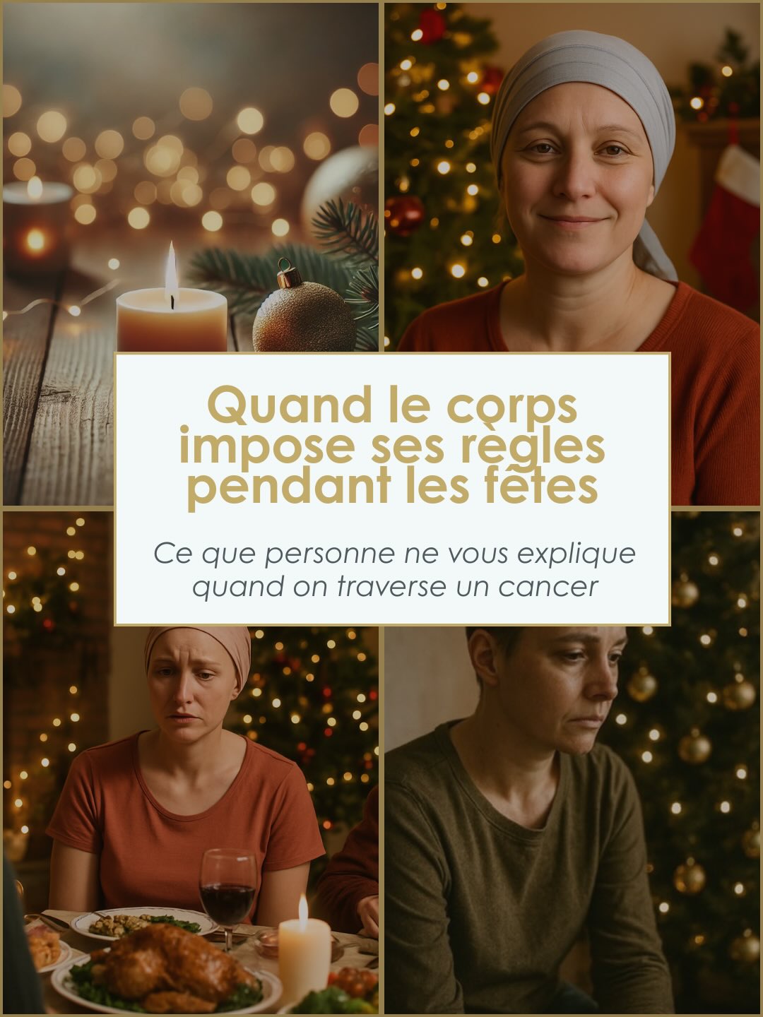 Les fêtes arrivent 🎄
Et pour beaucoup de personnes touchées par un cancer,
le corps n’obéit plus aux mêmes règles qu’avant.
➡️Fatigue qui tombe d’un coup.
➡️Douleurs diffuses.
➡️Brouillard mental.
➡️Hypersensibilité au bruit, aux discussions, aux attentes.
Ce n’est pas un manque de volonté.
Ce n’est pas “être fragile”.
👉 C’est un corps qui a déjà beaucoup donné.
Pendant un cancer, en traitement ou en après-cancer, le système nerveux reste souvent en alerte prolongée.
Les fêtes, avec leur intensité émotionnelle et sensorielle, peuvent alors devenir une épreuve invisible.
Dans ce carrousel, je vous partage 7 gestes concrets, issus du terrain et de la psycho-oncologie, pour traverser les fêtes sans vous faire violence et sans nier la réalité de votre corps.
👉 S’adapter à son corps, ce n’est pas renoncer à la vie.
C’est prendre soin de ce qui vous permet de tenir.
💬 Dites-moi en commentaire :
quel est le geste qui vous ferait le plus de bien cette année ?
📌 Ou enregistrez ce post pour vous autoriser à faire autrement.
#cancer #aprescancer #maladiechronique #fatiguecancer #oncotherapie #vivreaveclecancer #chargementale #santementale #noël #fetesdefindannee #oncocoach #coachcancer