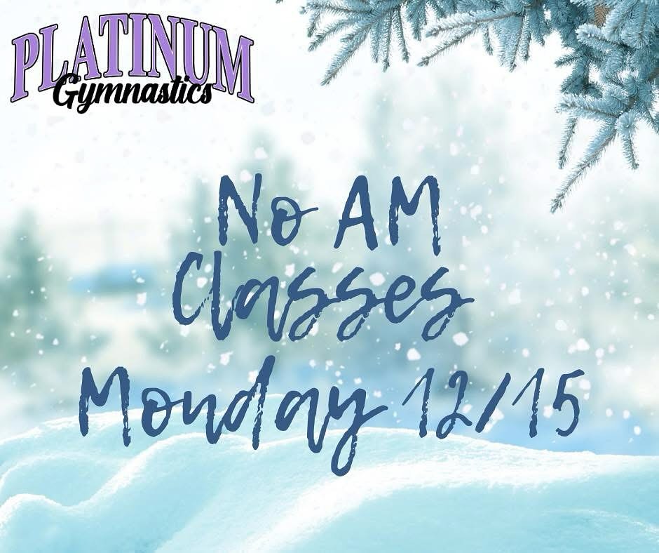 ❄️ Due to local schools having a 2-hour delay because of wind chill temperatures, there will be no Monday morning AM classes.
Coach Robin will be holding make-up classes on Monday, December 29th at the normal class times. Thank you for understanding and stay warm!
