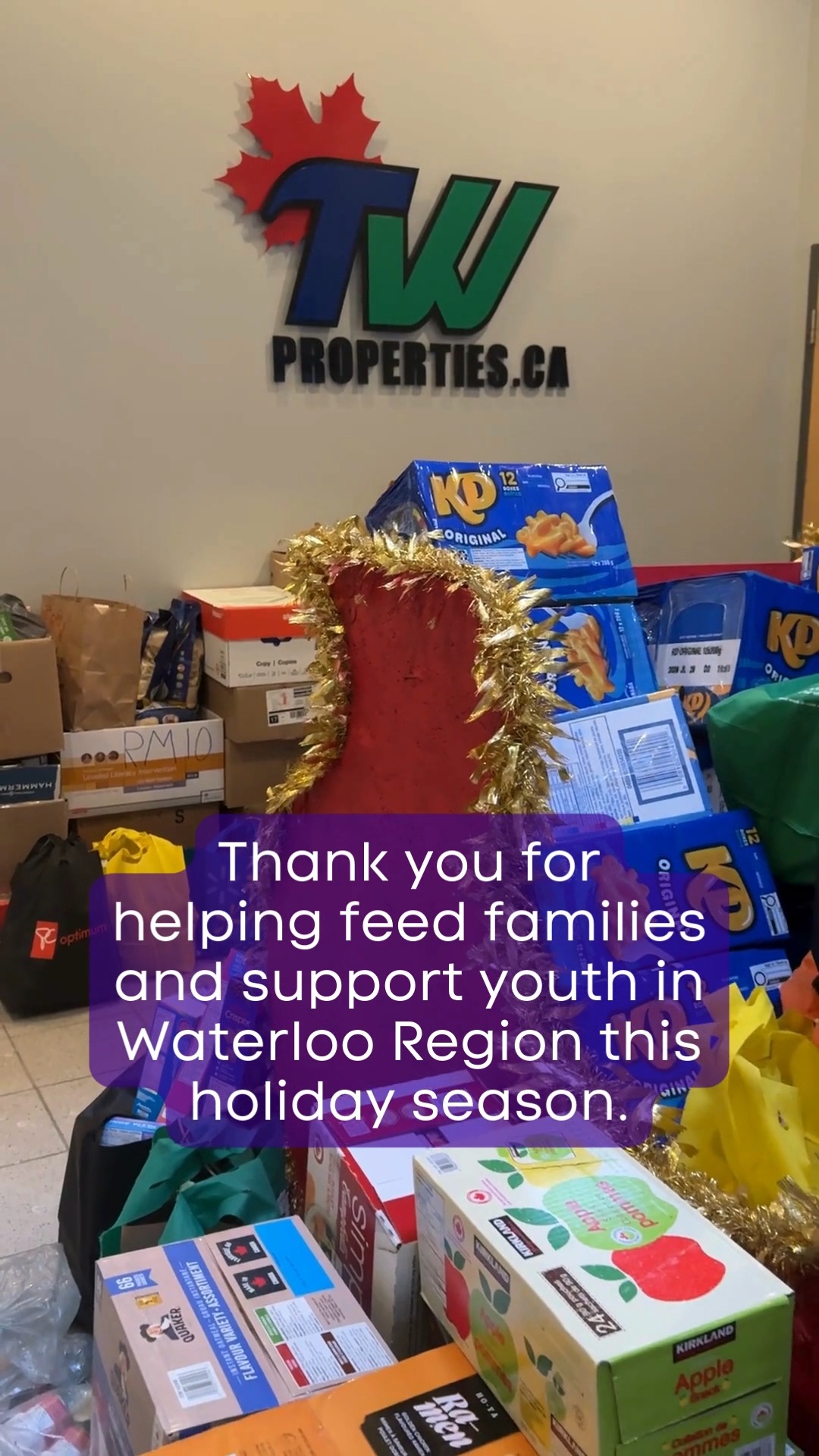 💙 Today's the last day to double the good this holiday season!
We are so grateful for everyone who has already supported the TW Properties Annual Food Drive. Your kindness is helping families and giving hope to youth across Waterloo Region this holiday season.
This is what community looks like. ✨
@cambfoodbank @twpropertiescanada
#GiveBack #CommunityLove #FoodDrive #StarlingFoundation #TWProperties #cambridgefoodbank