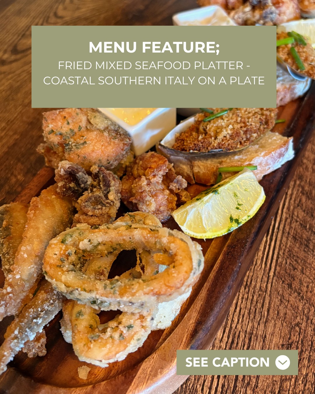 🦑🍤 Fried Mixed Seafood Platter - A Taste of Coastal Southern Italy 🇮🇹✨
Delicately golden, perfectly crisp and unapologetically indulgent - our gluten-free fried seafood platter is a true celebration of the sea. Featuring tender calamari, New Zealand mussels, squid tubes, baby octopus, succulent king prawns, delicate bianchetti and luxurious red salmon cubes.
Paired with three handcrafted in-house sauces, each one made to elevate every bite -
🔥 Spicy Pepper Sauce - made with fresh chillies and roasted plum tomatoes
🧄 Creamy Garlic Sauce - rich, velvety and irresistible
🍋 Lemon & Caper Tartare Sauce - bright, fresh and perfectly balanced
Served with fresh lemon and our rustic Italian bread, baked in-house and made for soaking up every last drop.
🍷 The ultimate wine pairing: Vesevo Beneventano Falanghina - Campania, Italy
Elegant. Decadent. Completely unforgettable.
📍 Castle Road, Bedford
📞 07768 431715
📧 info@marciositalianrestaurant.co.uk
💻 Book now - www.marciositalianrestaurant.co.uk
🍷🍝 Slow evenings, full hearts, unforgettable flavours. We can’t wait to welcome you at our Bedford restaurant! ❤️🇮🇹
#SeafoodLovers #LuxuryDining #ItalianFoodUK #GlutenFreeFineDining #CoastalItalian #FoodieIndulgence #WinePairing #CrispySeafood #TasteOfItaly