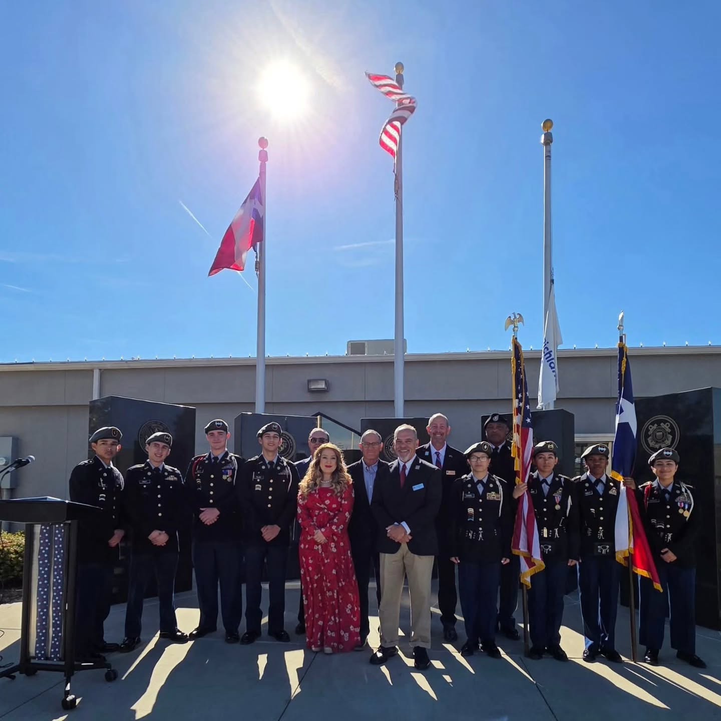 It was a profound honor to sing our National Anthem, God Bless the USA, and lead the Pledge of Allegiance at The Link in recognition of Veteran's Day. Standing before our community to honor those who have served our nation was both humbling and deeply moving. I couldn’t hold back tears, especially watching the Color Guard present our nation’s flag with such precision, pride, professionalism, and respect. It was a powerful reminder of the honor and sacrifice represented by our flag and by those who have served beneath it. Thank you to everyone who participated, attended, and contributed to making this event special. God bless you all.
To all the heroes who fought for our freedom and shaped the life we are blessed to live today, thank you, from the depths of our hearts. And thank you to my family who continue to serve since the early 1900's. 🇺🇸 ✝️ 🙏 🕊