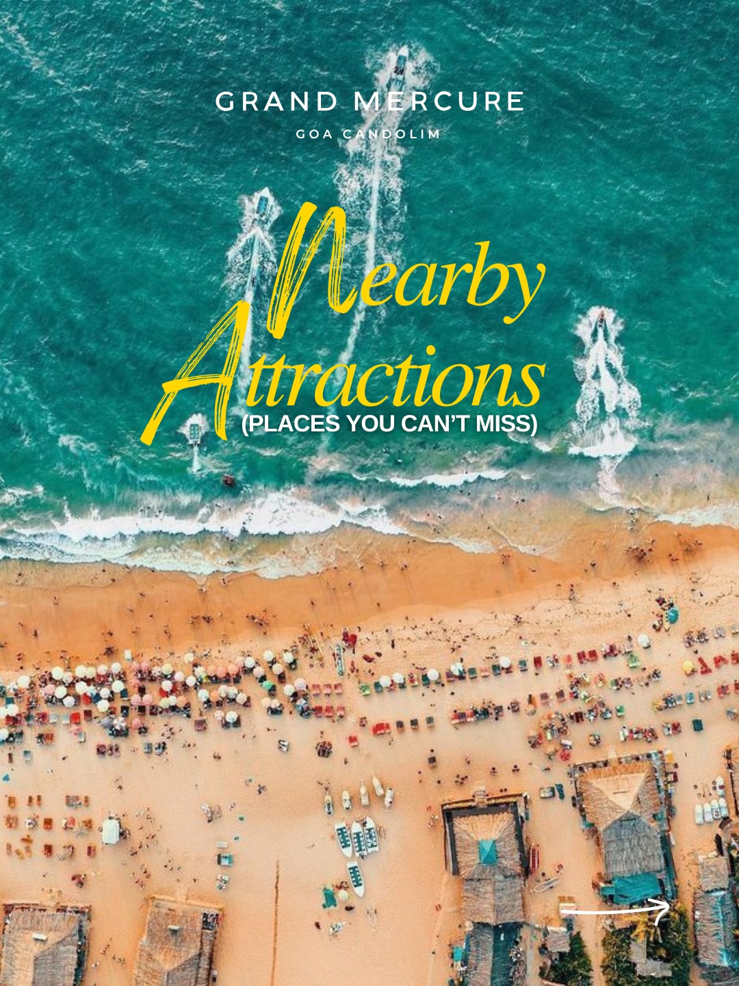 Swipe to explore what’s around 🌊☀️
Beaches, heritage & Goan charm, all just minutes from Grand Mercure Goa Candolim.
.
.
.
(Goa attractions, places, north goa, Candolim, travel, luxury, luxury resort, stays)