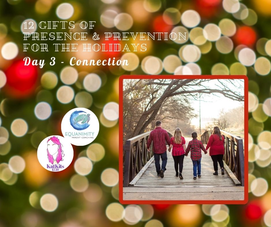 Connection is one of the strongest protective factors for teens and young adults.
Today, offer one small moment of connection—no agenda, just presence.
#12DaysofPresence #PresenceIsPrevention #EquanimityParentCoaching #KatKits
#FamilyConnection #ParentingTeens #ParentingYoungAdults #PreventionMatters #FamilyRecovery #EvidenceBasedParenting