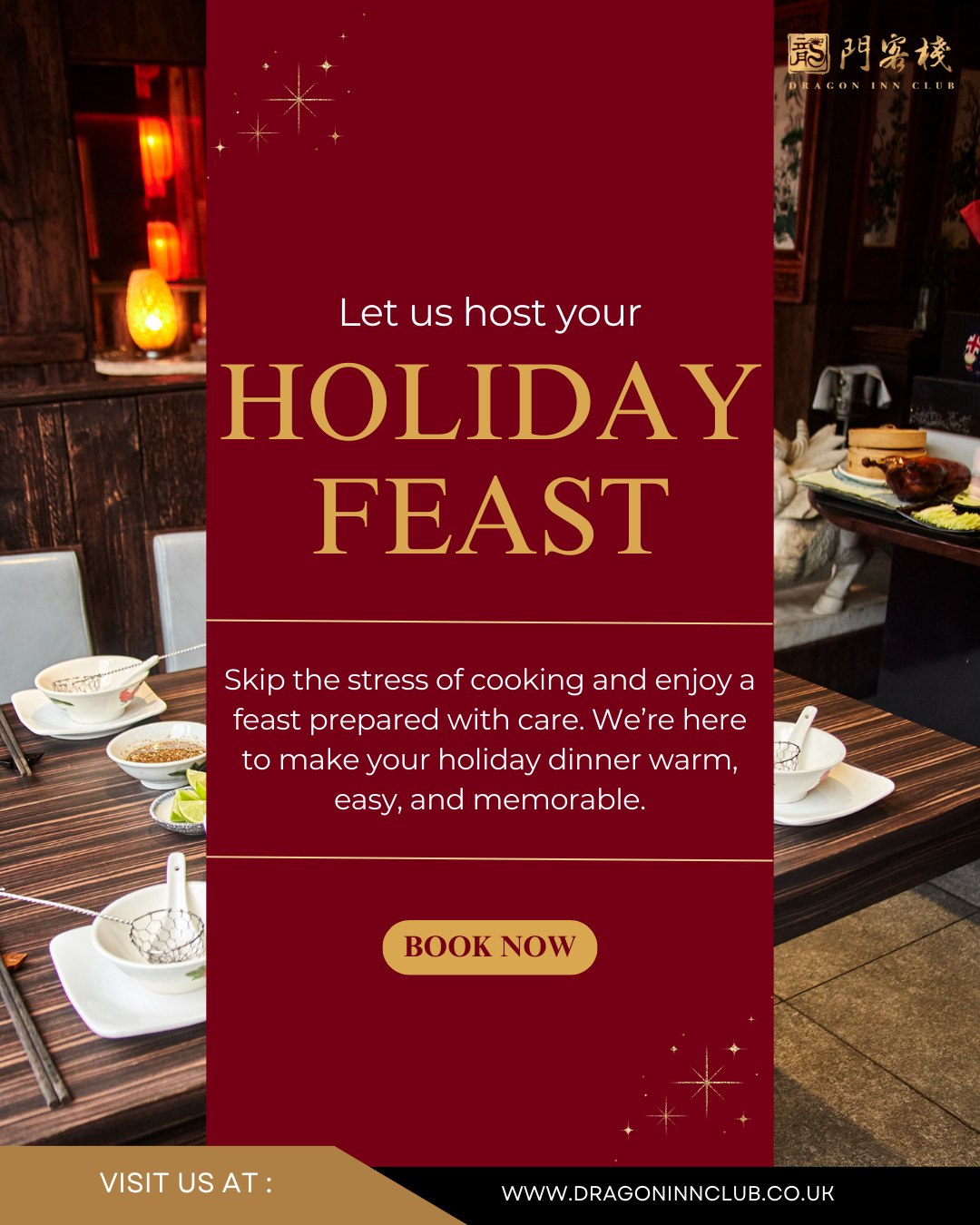 Let this season be about connection, not cooking. We’ll handle the food, the warmth, and the festive atmosphere.
Enjoy a holiday meal full of flavour and fun without lifting a finger. This year, dining out is the best gift you can give yourself.
#Dragoninclub #Sichuan #Sichuanhotpot #dimsum #london #pimilco #londonvictoria #buckinghampalace #chelsea #theatres