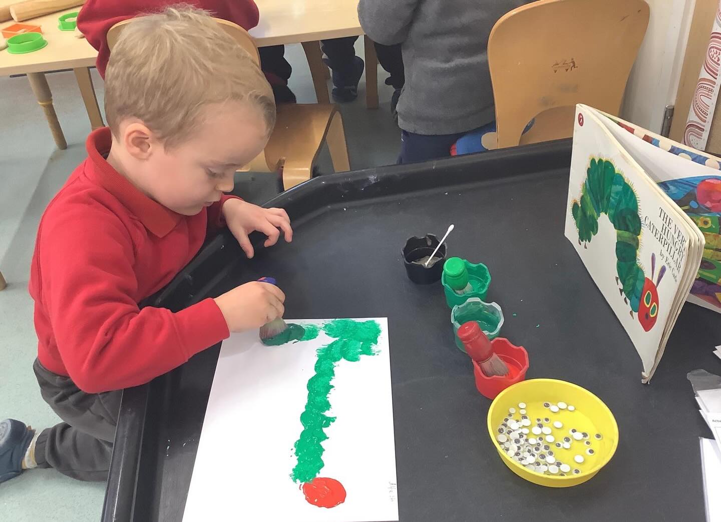 A cute (and unexpected!) morning of learning.
After one of our children brought in a caterpillar, we were all fascinated…we shared one of our favourite books - The Very Hungry Caterpillar, painted our own colourful creations and talked about the life cycle of our new little friend!
A perfect example of in-the-moment learning that unfolded naturally but was led by our children and their amazing curiosity!