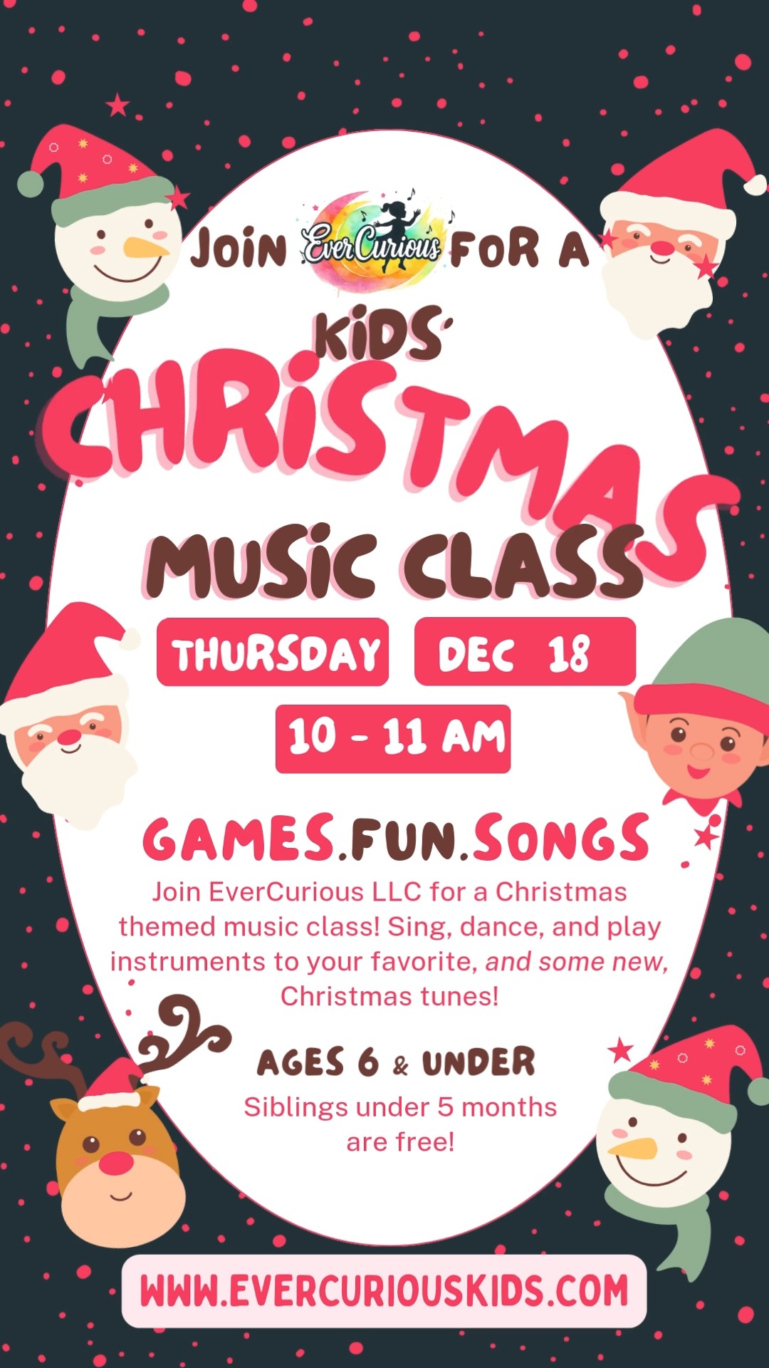 Christmas Music Class for Kids, Toddlers, Infants in Niceville, Florida. Kids Christmas event in Niceville, FL.#thingstodowithkidsokaloosa #evercuriouskids #musicclassesfortoddlers #musicwithmissbeth #evercuriousllc #musicandmovementclass #missbeth #MusicwithMissBeth #musicismagic #thingstodoinNiceville #missbethinokaloosa #musicforbabiesandtoddlers #nicevillekids #musicandme #musicmagic