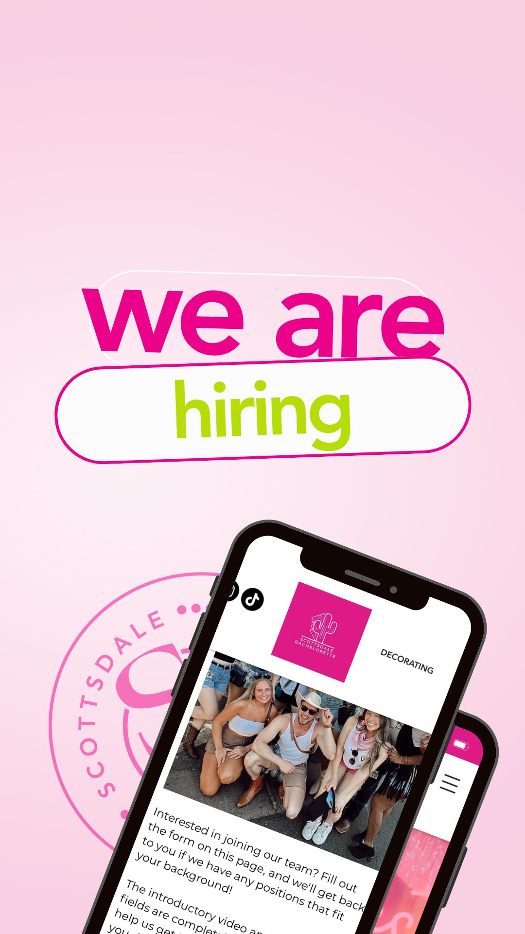 WE’RE HIRING • dream job alert 🚨
come work with us! we have new positions open + can’t wait to meet our next team members !!!!
we’re looking for creative, detail-oriented people who love decorating, planning, and being part of the magic behind every special weekend.
we are currently hiring for:
- decorating assistants
- custom decor production specialist
- content creator + decor assistant
- decorating team lead
comment below to review the direct link to apply!! 🔗