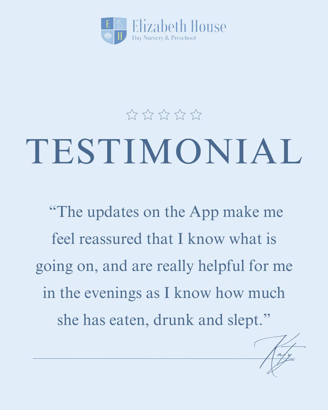 “The updates on the App make me feel reassured that I know what is going on, and are really helpful for me in the evenings as I know how much she has eaten, drunk and slept.”
We love hearing how our communication helps families feel connected throughout the day. 💛
The @famlyuk app allows parents to keep up to date with their child’s activities, meals and rest, offering real peace of mind and helping to strengthen the partnership between home and nursery.
https://www.elizabethhousenursery.co.uk/about-us
#preschool #elizabethhousenursery #nursery #earlyyears #eyfs #wallingford #oxfordshire #parenttestimonial