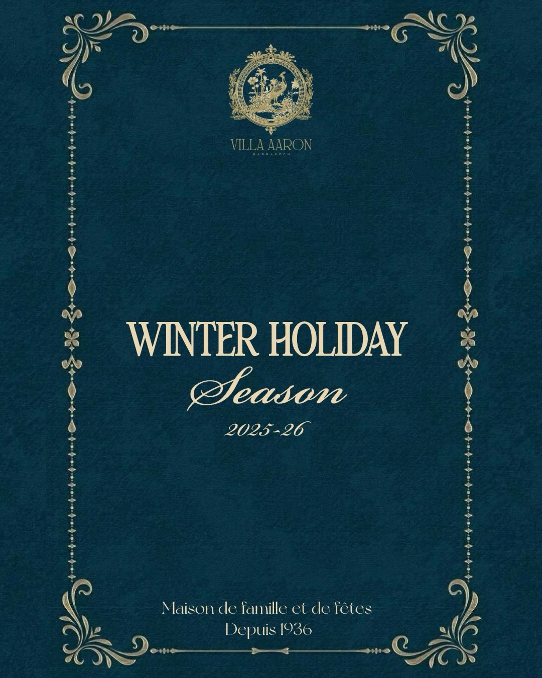 Les fêtes de fin d’année arrivent à grands pas, et cette année, la Villa Aaron vous ouvre ses portes pour une parenthèse chic et festive, du jeudi 25 décembre 2025 au samedi 3 janvier 2026.
Chaque soir, le Trio Octave & Anatole (Paris)
@octaveetanatole accompagnera votre dîner avec élégance, dans une atmosphère feutrée et intemporelle, pensée pour sublimer chaque instant autour de la table.
À l’issue du dîner, la soirée se prolonge naturellement avec notre DJ résident Sébastien Alegr @sebastienalegr , qui prendra le relais pour faire monter les vibrations et transformer la Villa en véritable maison de fête.
Pour la soirée du 31 décembre, découvrez en images notre menu exclusif du Masquerade Ball, décliné en français, anglais et végétarien, imaginé spécialement pour célébrer le passage à la nouvelle année avec raffinement.
Une célébration tout en douceur, entre art de vivre, musique et moments partagés — l’esprit Villa Aaron, plus vivant que jamais, pour finir l’année et commencer la suivante avec style. ✨
Infos & Réservations
Contact@villa-aaron.com
𝕆𝕦𝕧𝕖𝕣𝕥 𝟙𝟚:𝟘𝟘 - 𝟘𝟚:𝟘𝟘 / 𝟟/𝟟
𝑹𝒆́𝒔𝒆𝒓𝒗𝒂𝒕𝒊𝒐𝒏 🔗 𝒆𝒏 𝒃𝒊𝒐
𝑴𝒂𝒊𝒔𝒐𝒏 𝒅𝒆 𝒇𝒂𝒎𝒊𝒍𝒍𝒆 𝒆𝒕 𝒅𝒆 𝒇𝒆̂𝒕𝒆𝒔 𝒅𝒆𝒑𝒖𝒊𝒔 𝟏𝟗𝟑𝟔 𝑪𝒖𝒊𝒔𝒊𝒏𝒆 𝒂̀ 𝒑𝒂𝒓𝒕𝒂𝒈𝒆𝒓
#villaaaronmarrakech
#babaaaron
#maisondefêtes
#marrakechmedina
#restaurantvintage
#décorationvintage
#restaurantmaisondefamille
#ambiancenostalgique
#décorétro
#momentsenfamille