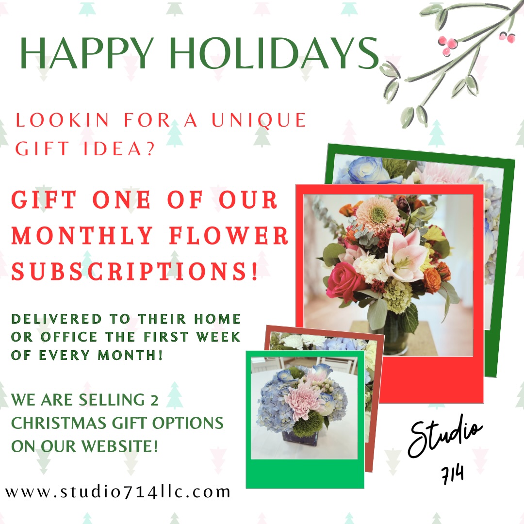 Need a gift for someone? Gift one of our monthly fresh flowers subscriptions! We email you a card youβll print to stick in their stocking! ππ
π» Perfect for someone who has everything, but you still want to give them something special! πβ€οΈ subscriptions are sold on our website