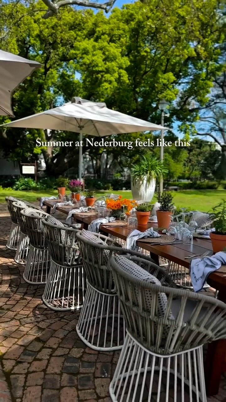 Summer at Nederburg is one of our favourite ways to spend the season. Every experience on the farm has been created with all guests in mind. You can slow down on the grassy lawns with a picnic, keeping your fur family close, while the little ones enjoy the bright, bustling kids’ play area designed to give them space without taking over anyone else’s. Friends can meet for an ice-cold beer at the Nederburg Courtyard, share a pizza, or grab something from the food truck.
And no visit is complete without tasting their signature wines. They’ve refreshed the tasting options, with pairings ranging from chocolate and wine to a canapé and wine pairing.
Dining al fresco has its own charm, especially under the oak trees of the historic Manor House - a reminder of how long wine has lived here and how naturally it brings people together. The new summer menu is fresh and full of easy choices for warm days.
Come for the sunshine, stay for the company, and make a day of it at Nederburg.
#WelcomeToOurHome #SummerAtNederburg #PaarlWineRoute