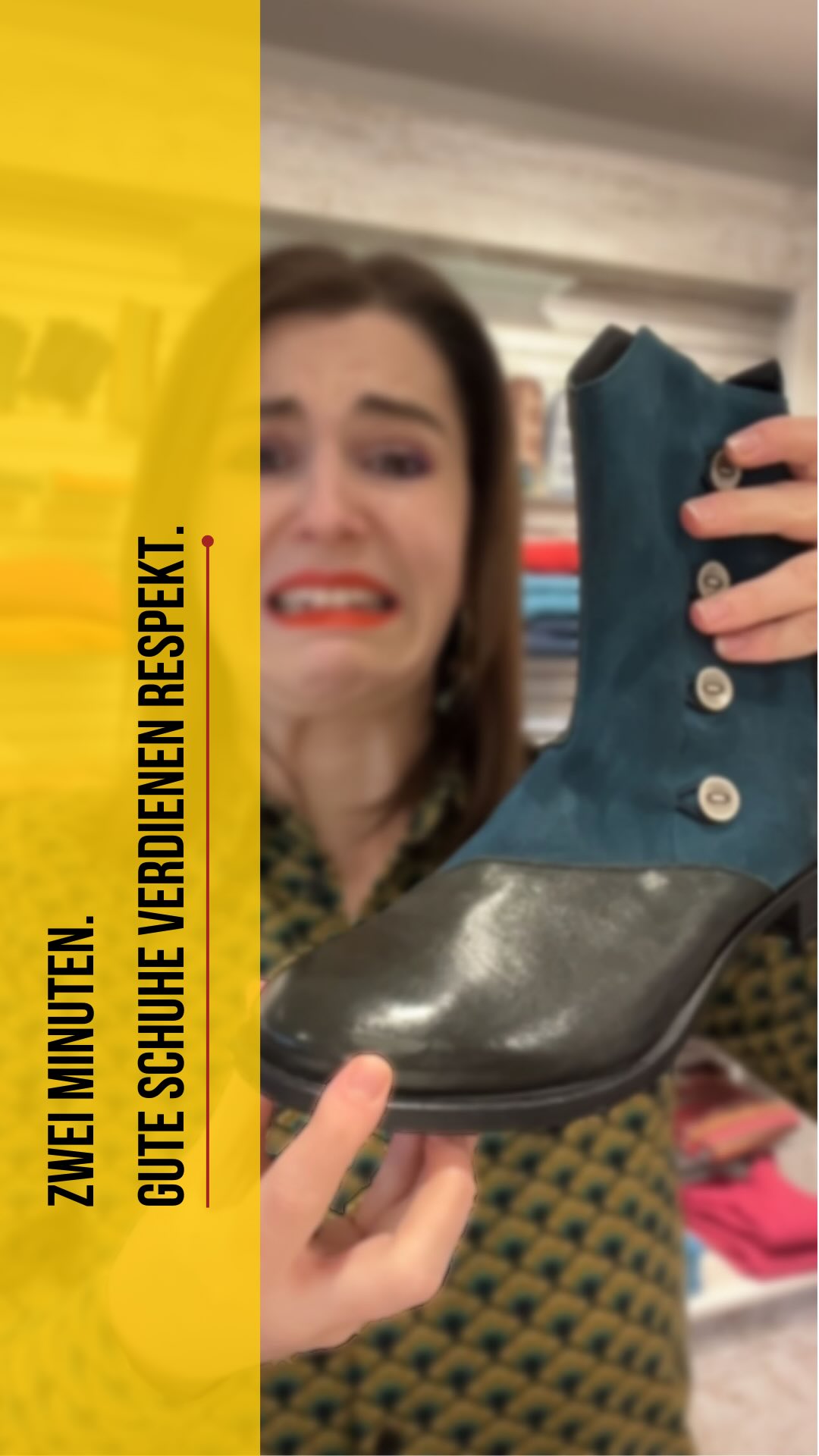 Das dauert 2 Minuten.
Eine Bürste. Ein gutes Pflegemittel. Zwei Minuten.
Das ist der Unterschied zwischen 2 und ganz vielen Jahren.
Gute Schuhe brauchen Pflege.
Ich zeige dir, wie’s geht. Nachhaltigkeit geht weiter, nachdem du den Laden verlassen hast.
#schuhpflege #qualität #langlebigkeit #badwaldsee#geigerschuheundtextil #traumpaare