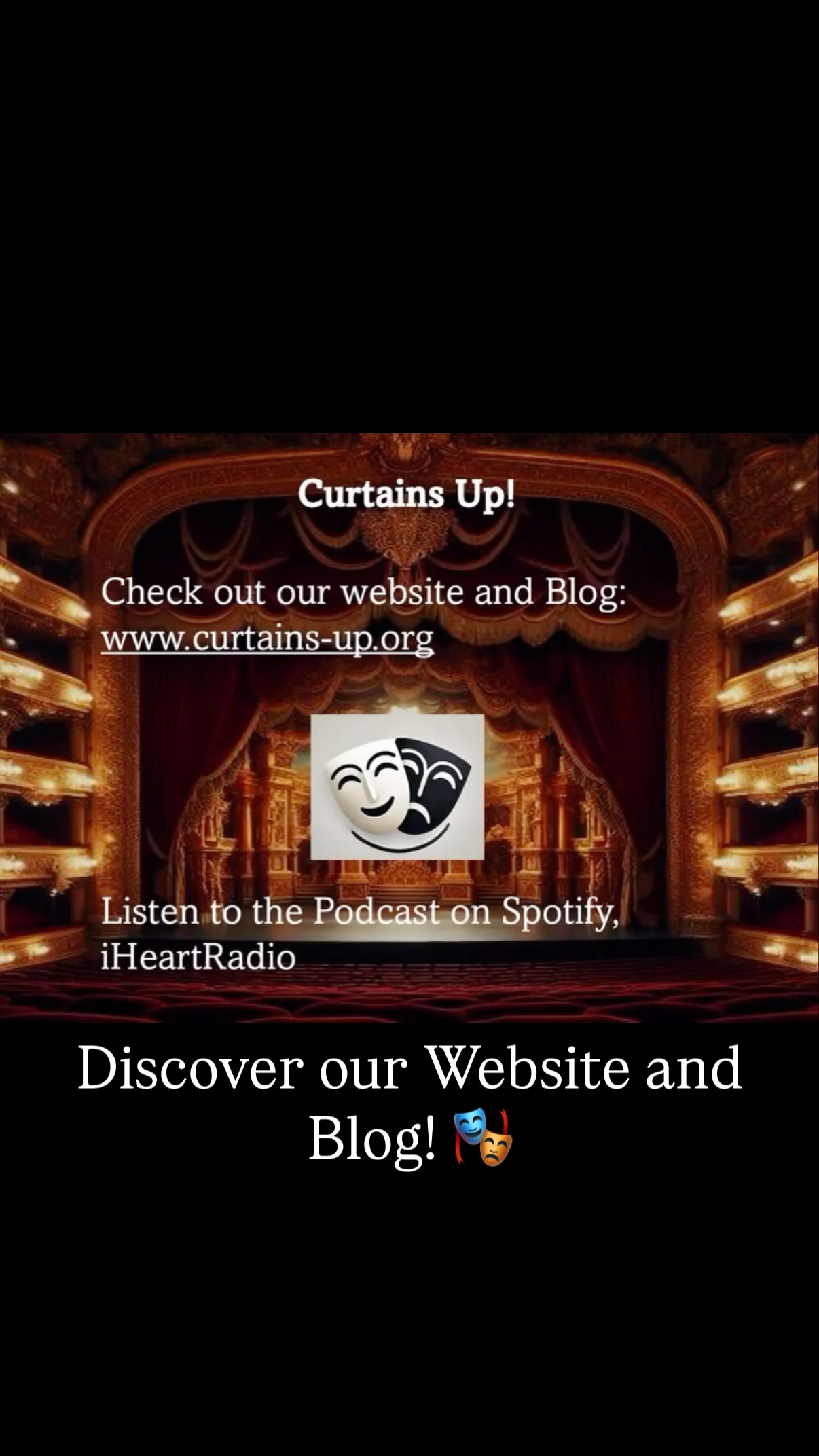 🌐 Curtains Up! — Online! 🎭
Discover all our episodes, explore theater history, and dive deeper into Greek theater, Medieval Theater, Kabuki, Commedia dell’arte and more — all in one place!
Visit 👉 www.curtains-up.org to listen, read, and join the conversation.
Whether you’re a student, teacher, performer, or theater enthusiast, there’s something for you!
#TheatrePodcast
#TheatreHistory
#Drama