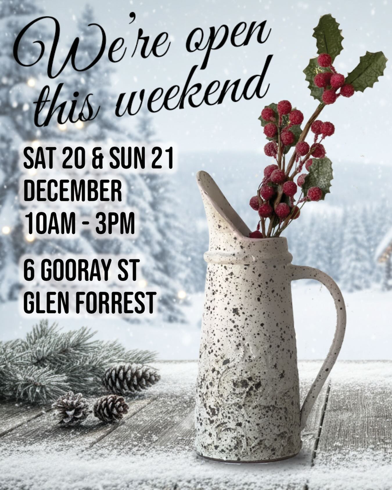 Looking for something a little different for Xmas. Handmade ceramic stoneware pottery along with glass by Silvana Ferrario of @sijuglass is what you will find this weekend at @koreearthceramics studio. Why not call in and have a browse. We’re open Saturday and Sunday from 10am-3pm.
6 Gooray Street
@mundaringhillsopenstudios
#christmasgiftideas #glass #pottery #mundaringhillsopenstudios