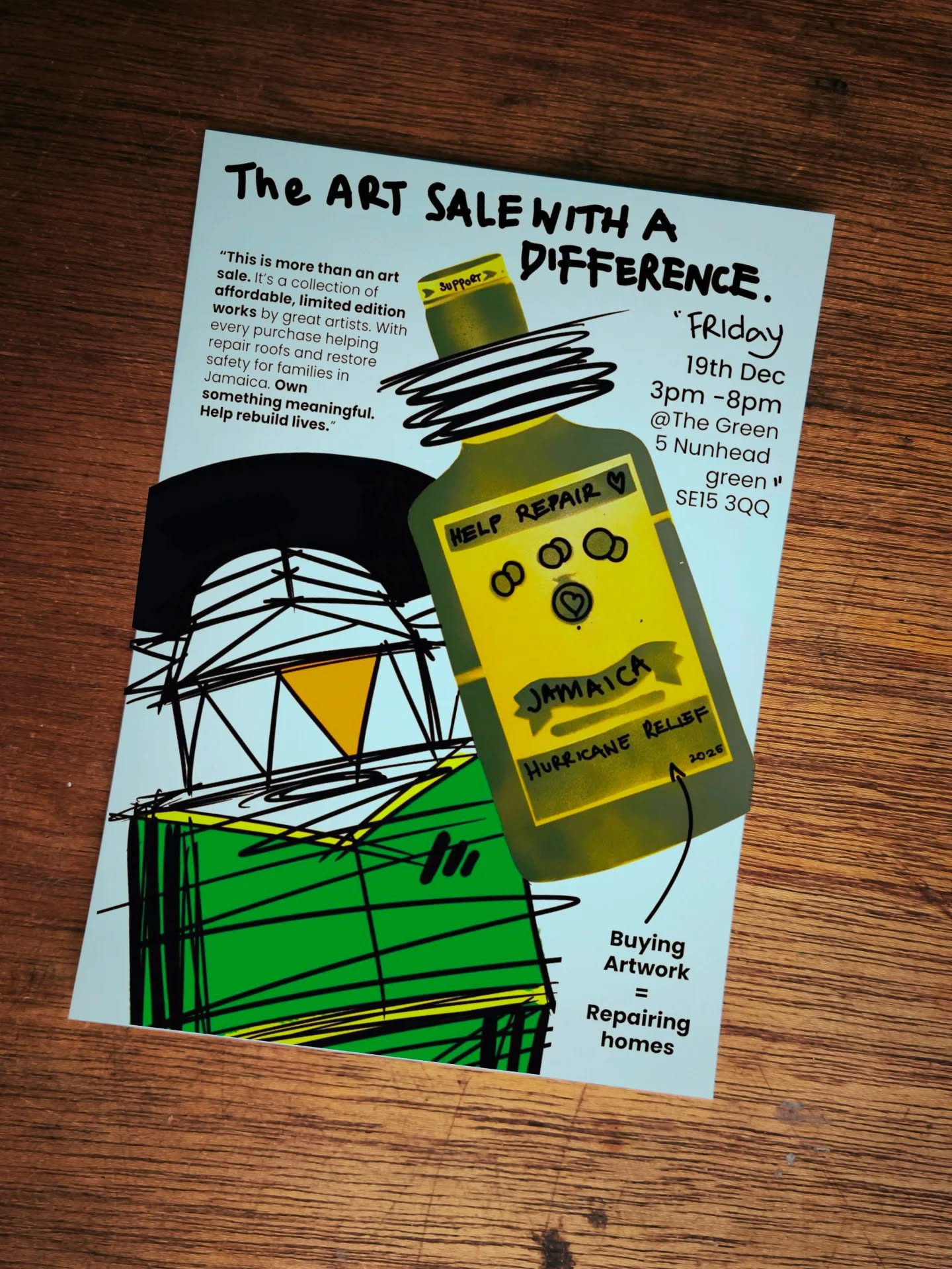 I'm so proud to be taking part in this art show fundraiser for the Jamaica hurricane relief by @oswalddesigner I'll be exhibiting alongside several other amazing creatives. There'll be live art performances, music and original art pieces available.
100% of any profits raised from my artwork on the night will be donated to the relief. So if you've been thinking of making a purchase, this might be the night to do it! I hope you can make it!
Poster artwork by @oswalddesigner + @nathanbowenart
#jamaicahurricanerelief #artfundraiser
#lovecommunity