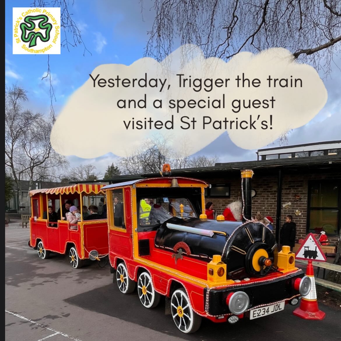 The children had a brilliant time thanks to a visit from a special guest and the famous Trigger the Train. The SPSA did an amazing job 😀