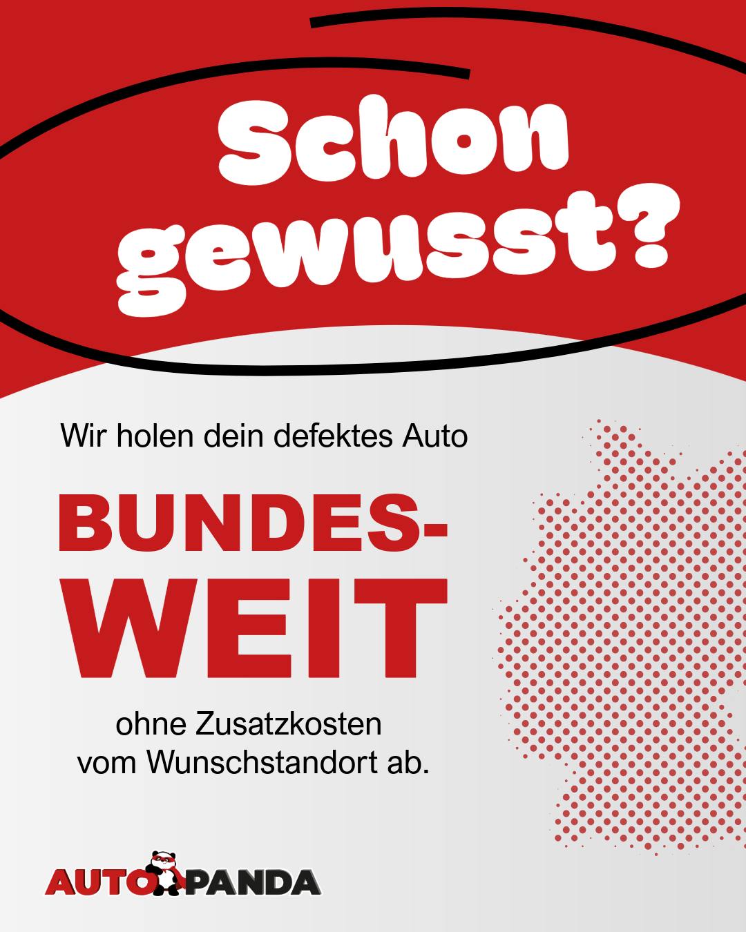 Wir kommen überall in Deutschland vorbei und holen dein defektes Auto ohne Zusatzkosten ab! 🚗🤝
So einfach kann Autoverkauf sein. 🐼
#Autopanda #Autoverkauf #AutoverkaufLeichtGemacht