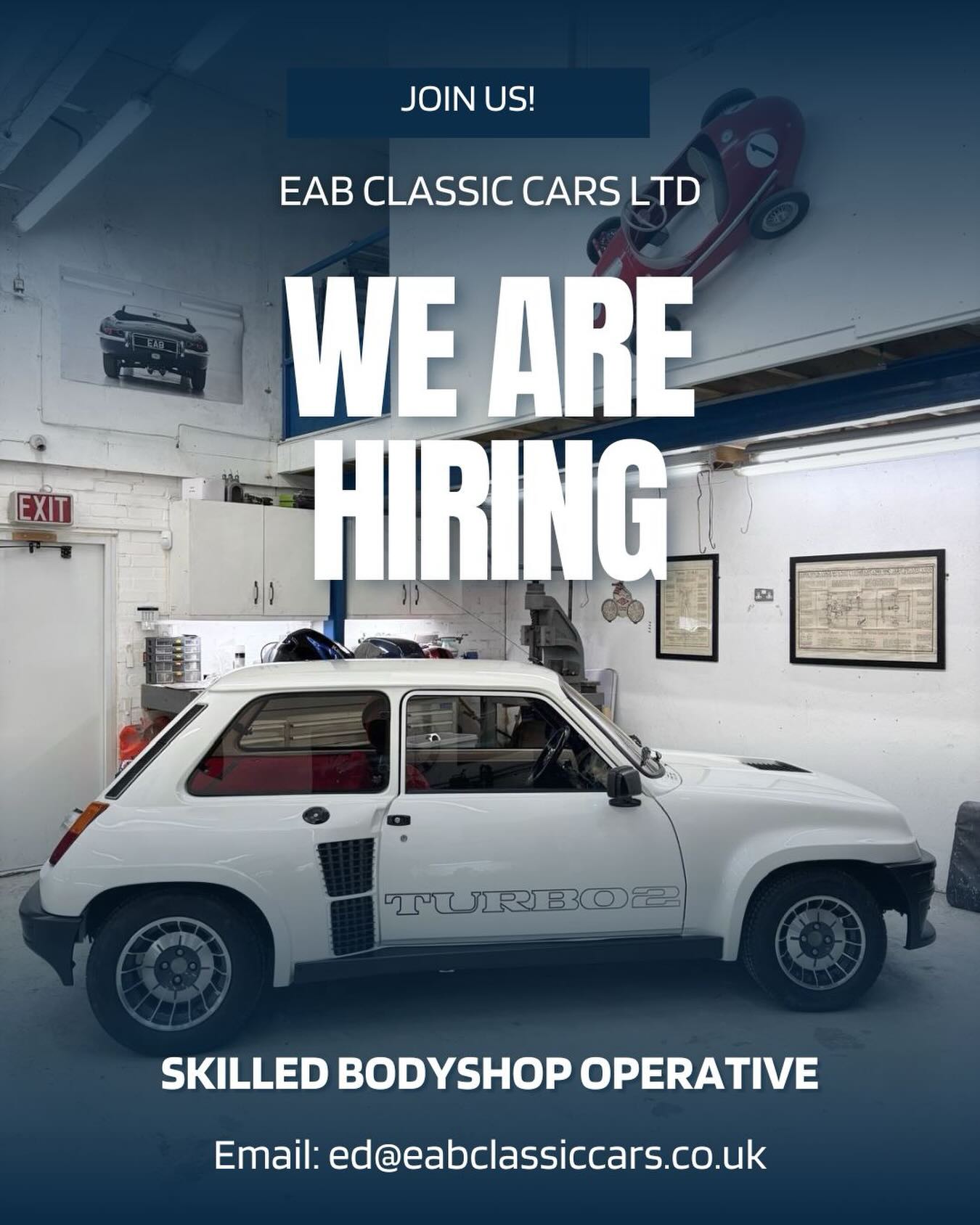 We are looking for a skilled bodyshop operative to join our small team. This could be a full-time or part-time position depending on the candidate. Excellent rates of pay. We work to a very high standard and so attention to detail is important. Send your CV to ed@eabclassiccars.co.uk
.
.
#job #classiccarrestoration #panelbeater #paintsprayer #painter #welder #classiccars #vacancy #restoration