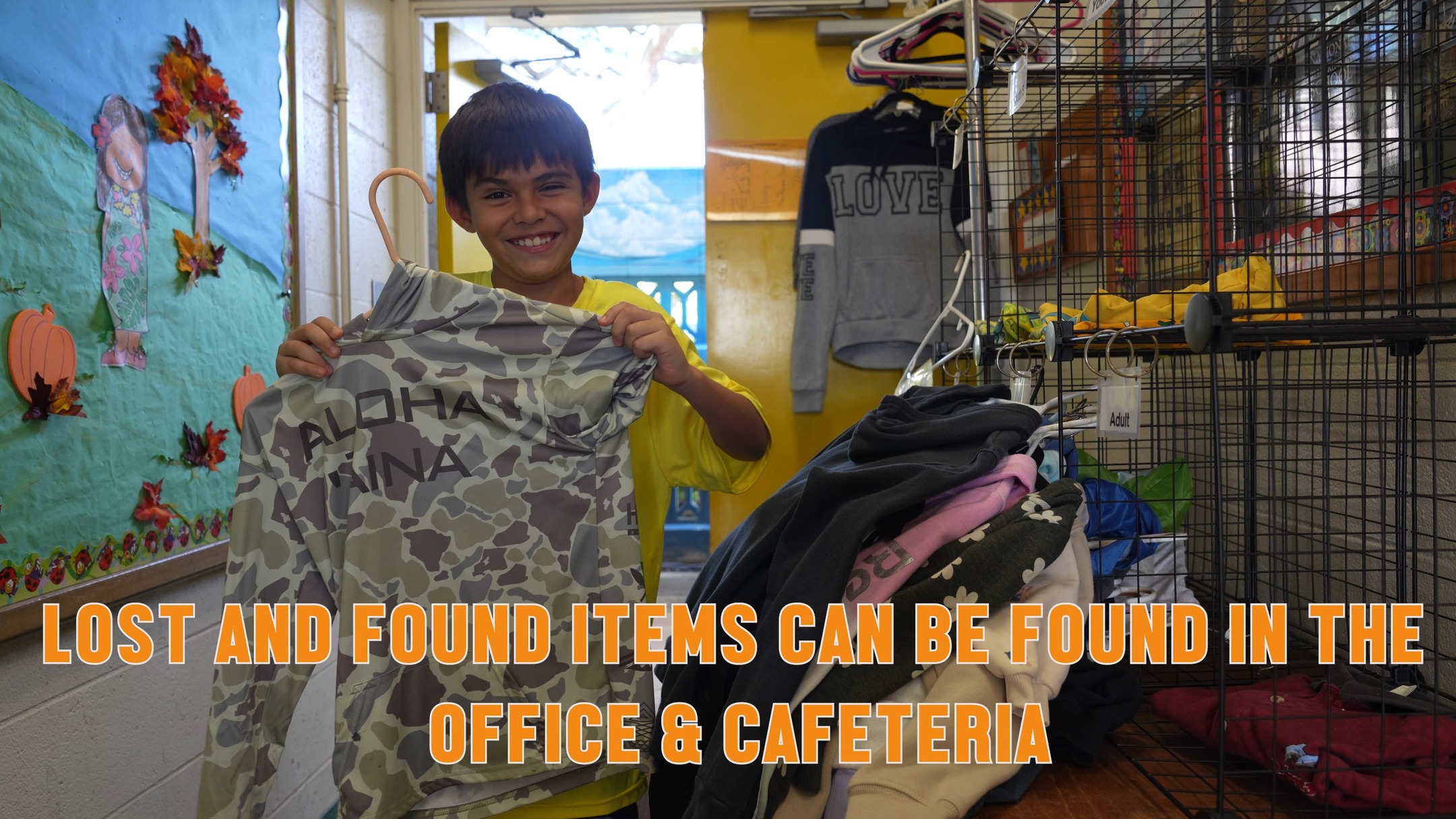 Brrrrr... It's been getting chilly and windy and that means lots of jackets are piling up in our lost and found. Come claim your items either in the office or the cafeteria by Friday, 12/26. Anything not claimed will be donated.