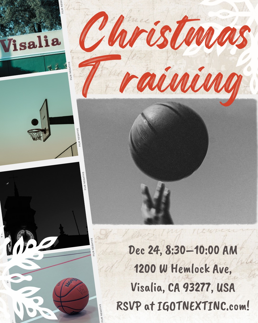 Ready to up your game before the New Year? I Got Next is holding a special Christmas Eve youth training session at Stonebrook Park!
RSVP before it's too late! Link in bio!
https://www.igotnextinc.com/event-list
#basketball#Visalia#training#motivation#workout