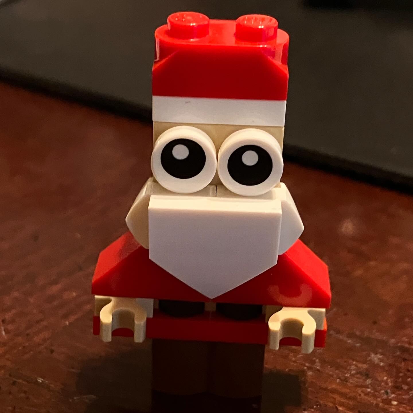 Santa occasionally has gifts given to him by visiting children. This @lego Santa was especially precious!