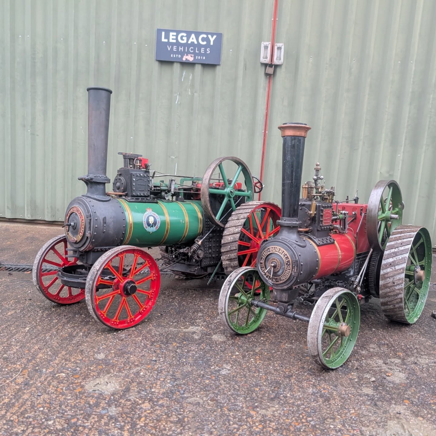 Both 3" Traction Engines but what a difference in size!
The Foster - a big lump which is well enjoyed engine with a new boiler fitted only a few years ago.
The Burrell - A lovely little engine which looks to have had minimal use since completion.
If you want them under the tree for Christmas there is still time for us to deliver so please see our website for details on both www.legacyvehicles.co.uk/miniatures