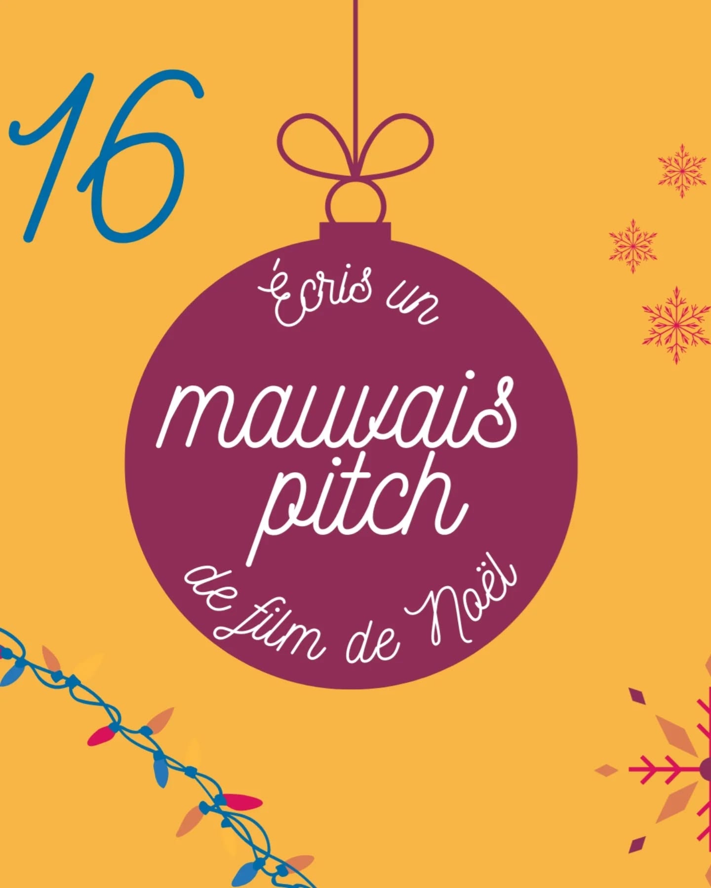 Et si tu nous balançais ton pire pitch de film/livre de Noël ?
Fais nous rêver et amuses toi !
@larelectrice
@betty_ncd
#ecriture #pitch #noël