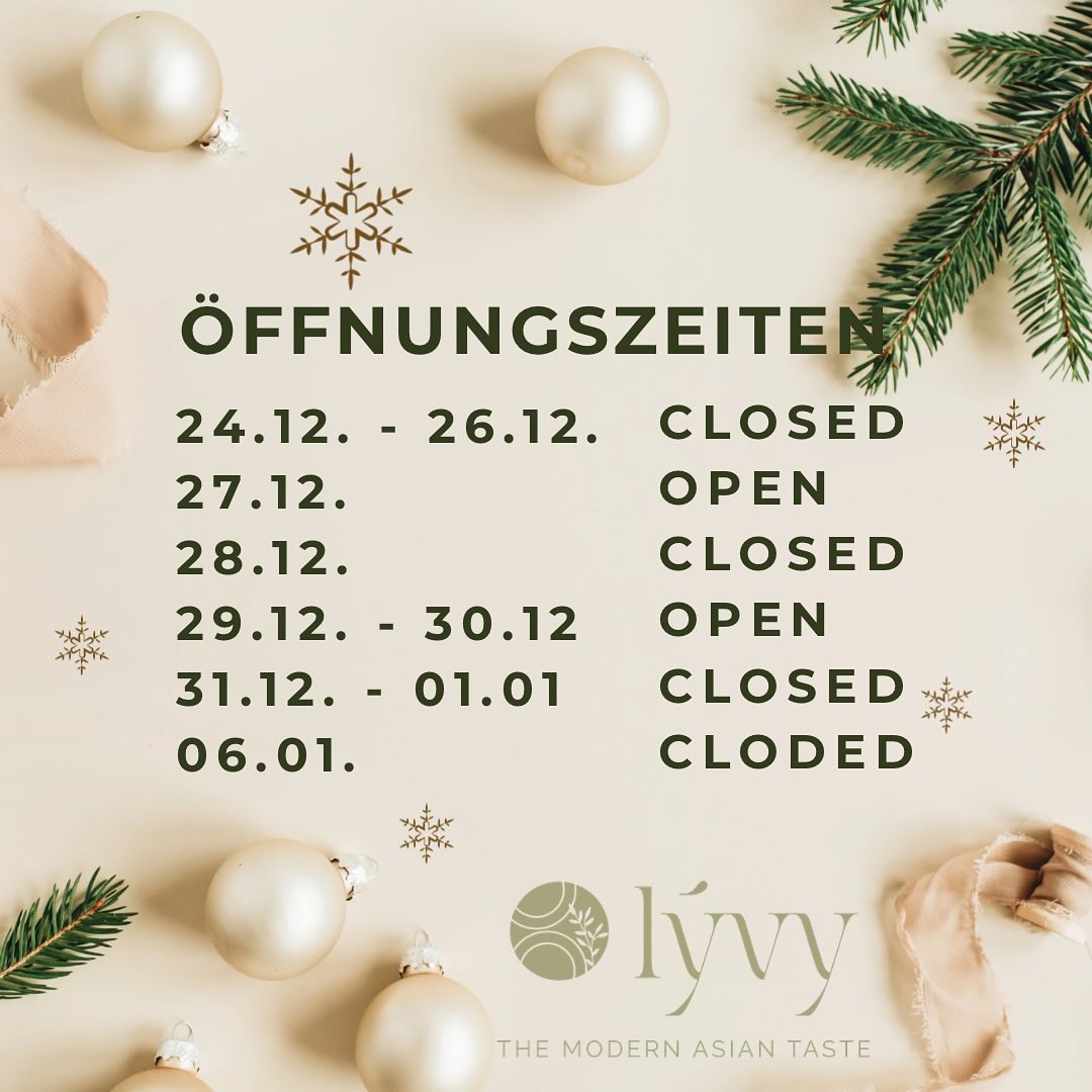 🎄✨ Hier findet ihr unsere Öffnungszeiten für Weihnachten und zwischen den Jahren. Vielen Dank für eure Treue! Wir wünschen euch ein frohes Fest und einen guten Rutsch ins neue Jahr 🎆
#öffnungszeiten #weihnachten #zwischenDenJahren #danke #dankbarkeit #froheWeihnachten #gutenRutsch #neuesJahr #kundendank #feiertage