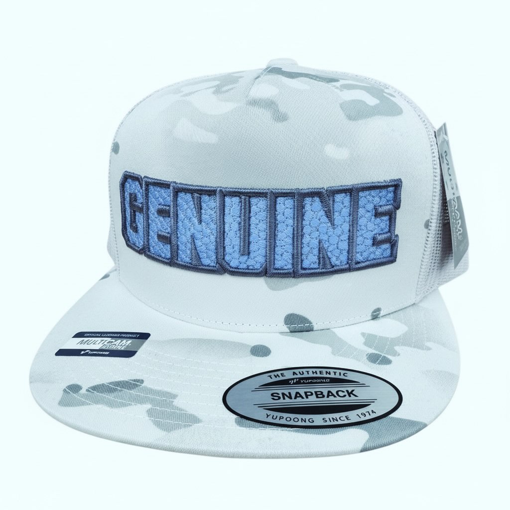 Certified 🔥 coming out of Genuine Stitch. Always keeping it 💯with new designs. MJ elephant print with puff borders. #snapback #streetwear #camo #multicam #genuine freshfit hatgame yupoong @king_lexclusive @hirsch_solutions @tajimaamerica