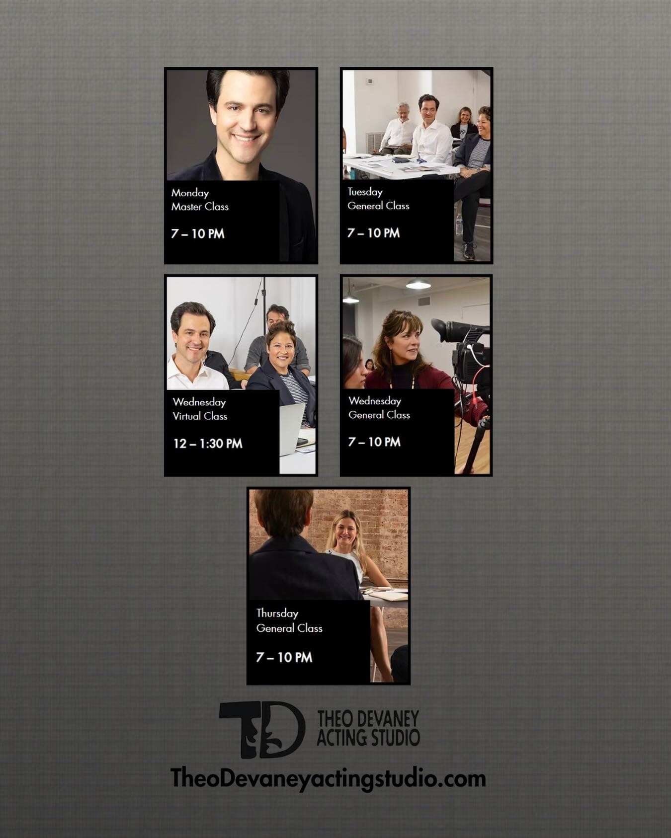 Adult Acting Classes
Theo Devaney’s Acting Studio provides a range of adult acting classes designed to foster growth and build confidence among members. Whether you are a beginner or looking to refine your craft, there are options tailored to suit your needs.
Class Options:
Master Classes with Theo Devaney
Virtual classes you can attend from anywhere
Adult acting classes focused on growth and confidence
Check the post for the schedule and pick a class that fits your needs.
Message us or visit our website to learn more and register.
Theodevaneyactingstudio.com
#ActingClasses #AdultActors #VirtualActing #MasterClass #ActorsLife #TheoDevaneyActing #Mentor