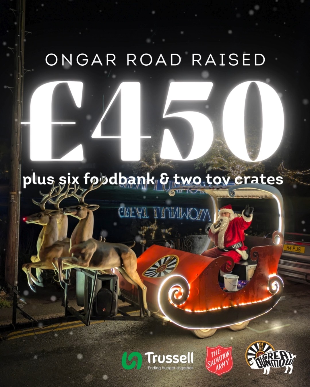 A HUGE THANK YOU to the Ongar Road area who donated so generously last night! ๐
ยฃ450 raised for local causes, clubs and charities plus loads of food for @UttlesfordFoodbank ๐ฅซ and brand new toys for children who wouldn't have otherwise got a Christmas present ๐ through the @salvationarmyuk Christmas Present Appeal.
@greatdunmowladiescircle and Great Dunmow 41 Club - thank you also for your unwavering support ๐ซถ
We've spoken to Santa and you're all on the 'nice list'! ๐ฅณ