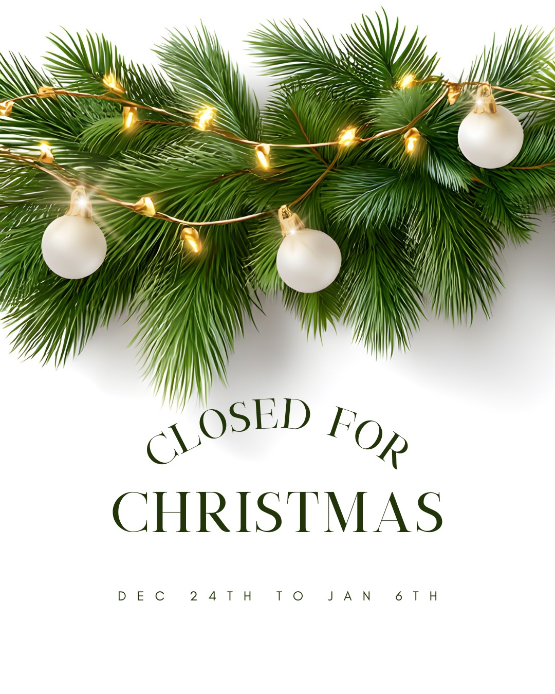 We are taking a break over Christmas.
Our office and warehouse will be closing on the 24th December until the 6th January.
You can still place orders during this time, however they will not be sent out until we return.
Emails will be checked during this time.
Thank you!