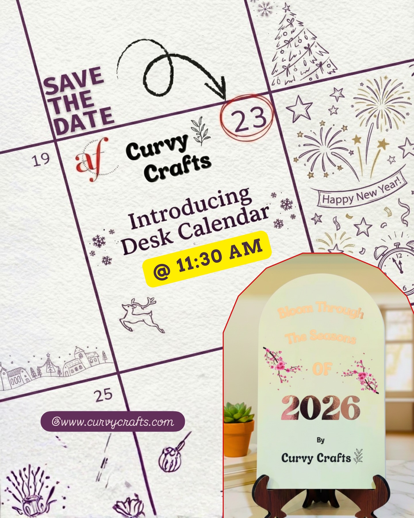 Desk Calendar 2026 ‼️🗓️
#launchingsoon #calendar #2026 #bloom #curvycrafts