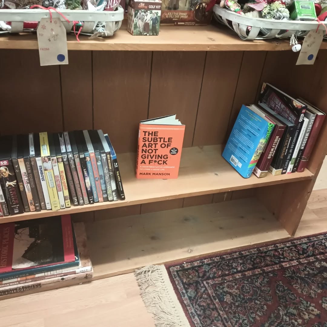 Books, DVDs, PC Games and More being added today. For those that spotted it...yes, caffeine is a necessity today!!! Come see me! Open until 5pm!
Holiday hours in effect!
Thursday 10-5, Friday 9-4, Sat 10-3, Sun 12-4, Mon 9-5, Tues 9-5 and Wed (Christmas Eve) 9-2. Then closed until Jan 2nd when we reopen as usual 9-4!!!